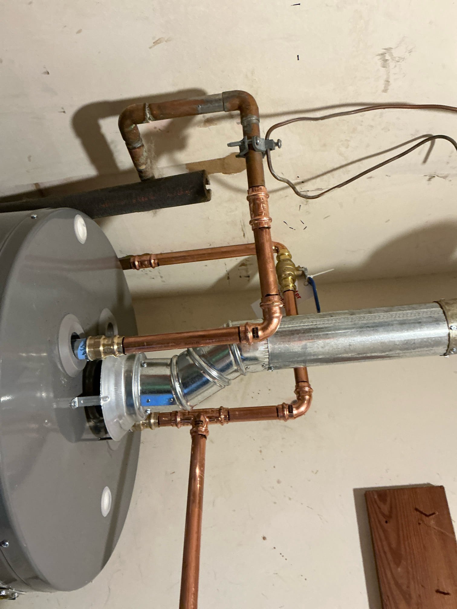 Client called us out due to their 40 gal nat gas water heater in garage leaking. It was from 2008. We replaced the water heater with new 50 gal Rheem pro series nat gas water heater, installed up to code with new pan, gas flex, ball valve shutoff, and properly supported expansion tank per code. Also, the homes pressure reducing valve in the crawl space had failed allowing 120 psi into home. We corrected that by replacing the failed pressure regulator with new watts 25aub and also new ball valve shutoff. 


Water heater has 6 yr manufacturer warranty and 2 yr parts and labor
Pressure reducing valve 1 yr parts and labor 