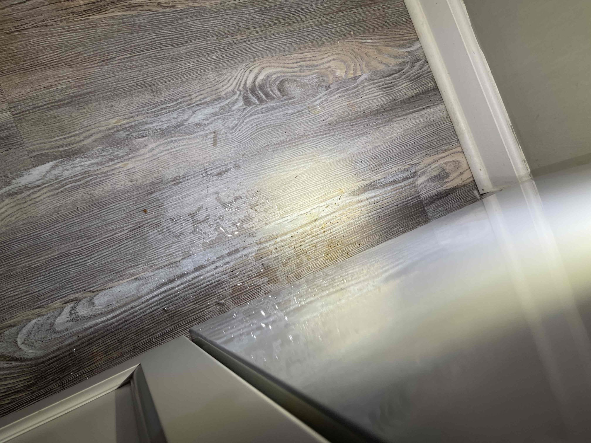 Came out for no hot water. Water heater had a puddle of water under it. Was 16 years old. Water pressure tested at 130 psi. Notified homeowner and received approval to replace the prv’s and water heater. Installed a high pressure and standard pressure PRV. Set to 70 psi. Replaced water heater and tested to ensure proper function and a leak free install. Homeowner has a tenant renting their basement. He had a puddle of water in the floor that was coming up through the floor boards. We inspected the entire area as all of the plumbing lines are visible. Ran every fixture we could. No sign of where the leak was coming from. Referred restoration services for the water damage. 