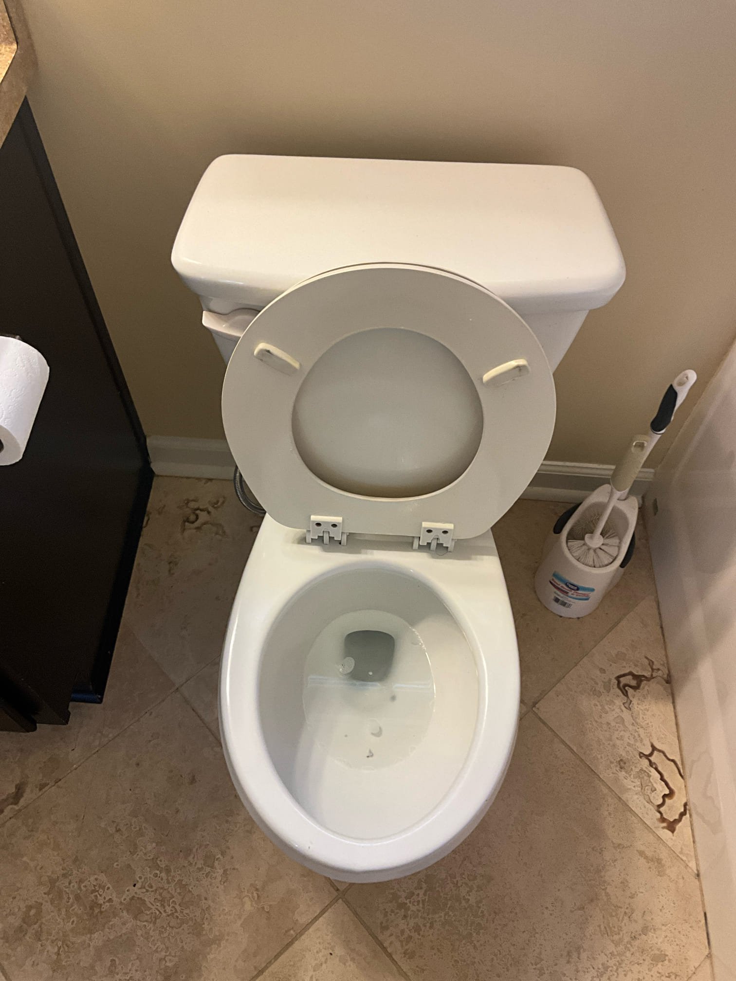 The tenant had an upstairs toilet that wouldn’t flush. Opened the lid and found it was an issue with an incorrectly sized chain for the flapper. Reduced the length so that the toilet flushes properly. Pressure is in a safe range and heater is at the correct age to recommend replacement. Left a quote for a new heater. Called customer and informed him of what was done and what was recommended for the heater. 