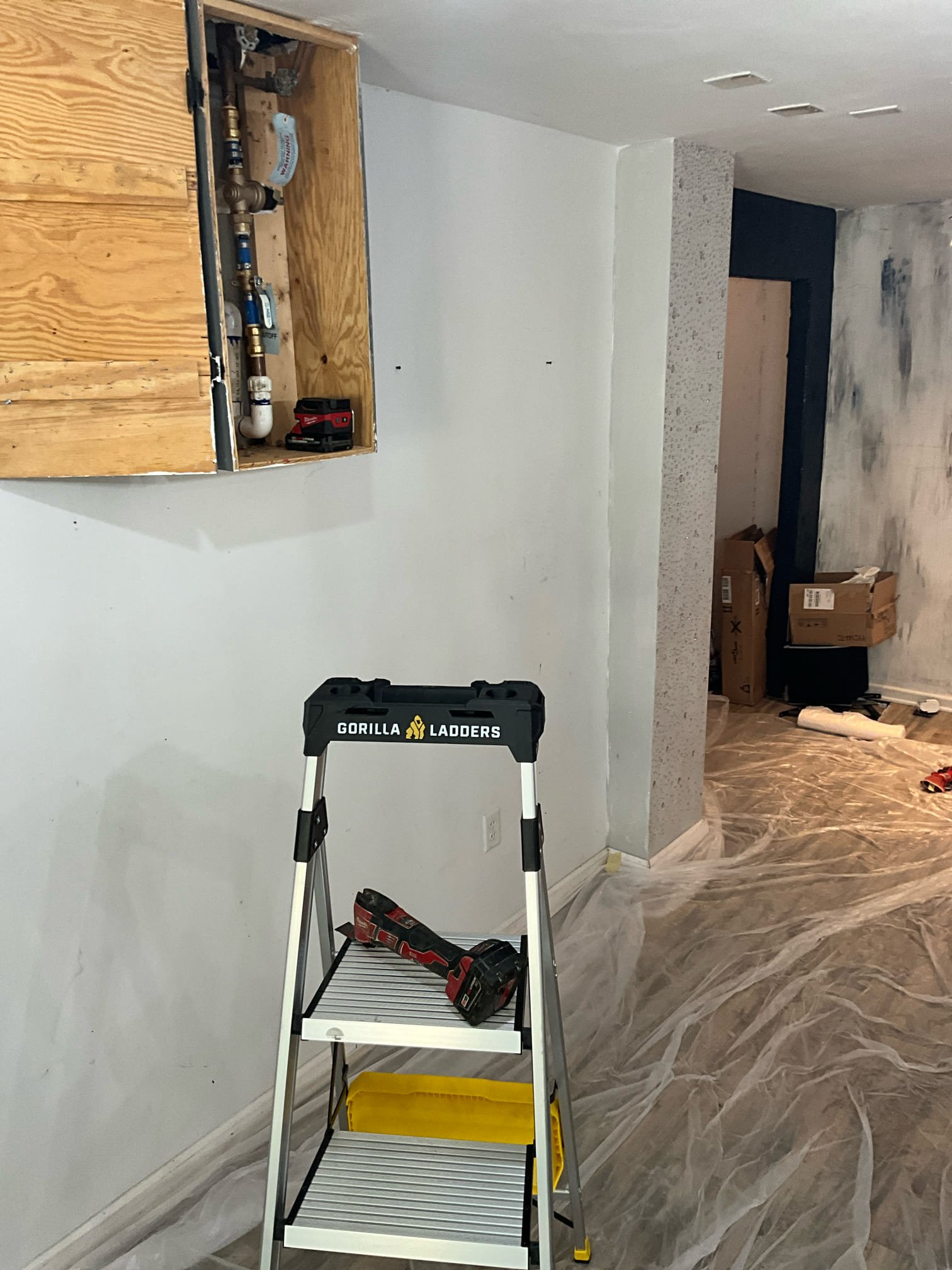 Replaced waterline from meter to home. Trenched new line around driveway.

Moved location of waterline entering basement, as have unit was above existing entry. Sealed old entry point . New entry has been sealed and water proofed.

Pressurized system and checked for leaks. No issues found.

Now that water main break has been repaired I recommend contacting the water service provider. Also, due to the location and depth of this leak, I believe it may have been leaking for several months. Please ask the water service provider to check usage rates over six months.