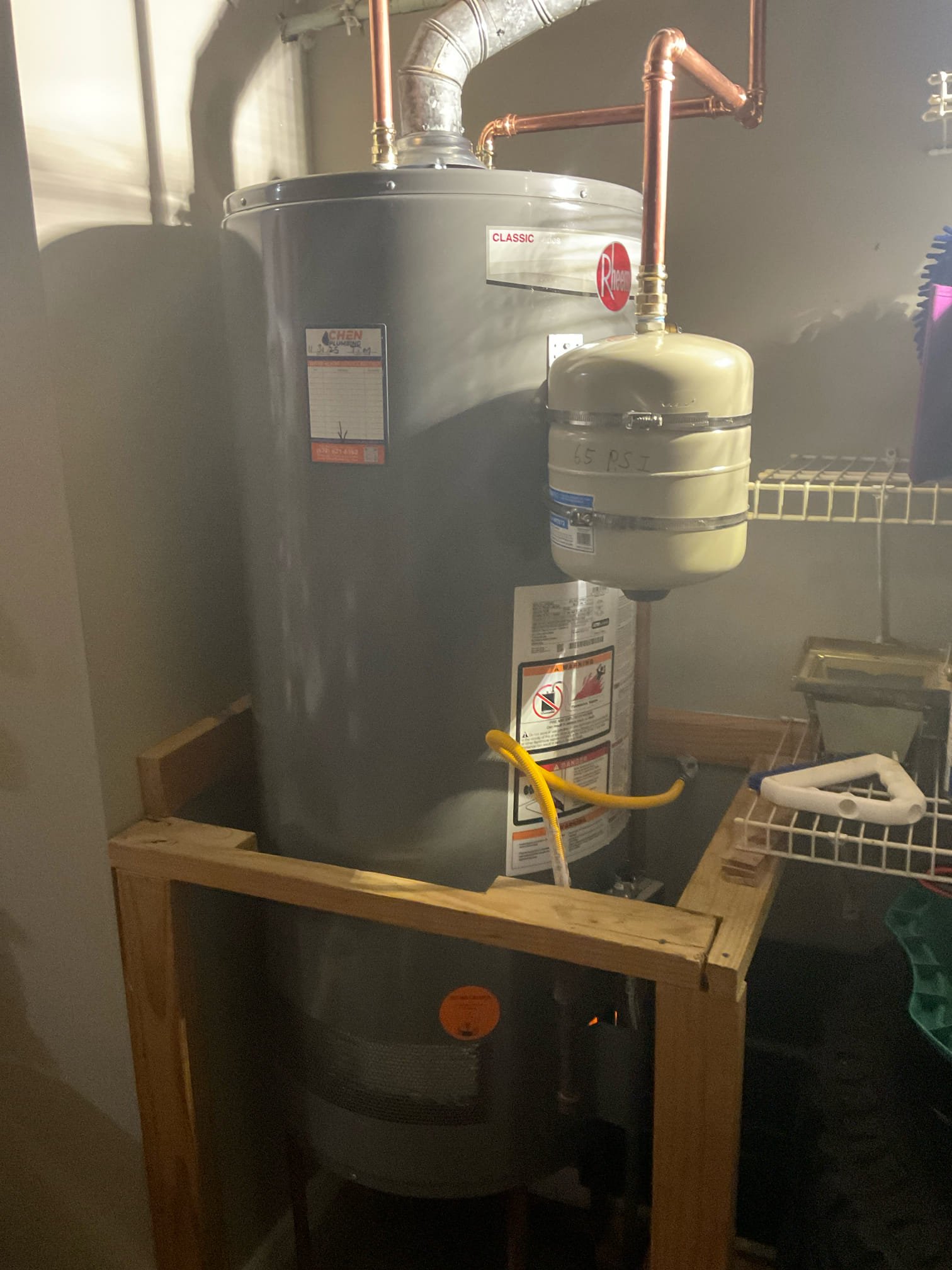 Replaced a 2007 40 gal gas water heater today with new tank , expansion tank and water shut off valve, price approved by jimmy over the phone 