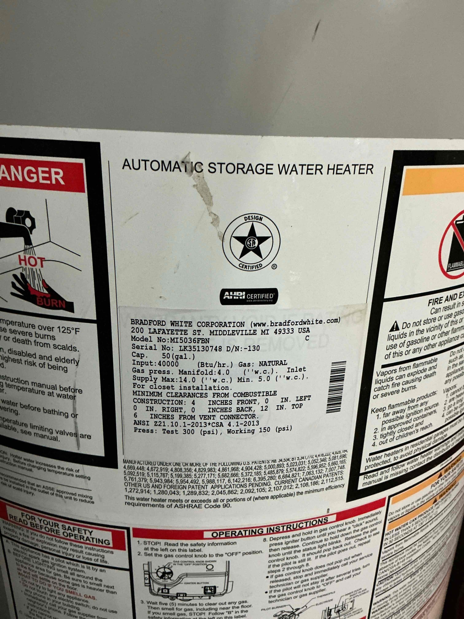 Customer called us out for potential leak caused by a tub, however, customer did not want to proceed with diagnostic work. She will have painter cut hole in ceiling then determine if leak is plumbing related or not and call us back .while on site I checked water pressure and found water pressure to be over recommended limit informed customer that PRV and thermal expansion tank would have to be replaced. Customer understands of risks involved of not replacing thermal expansion tank and PRV.