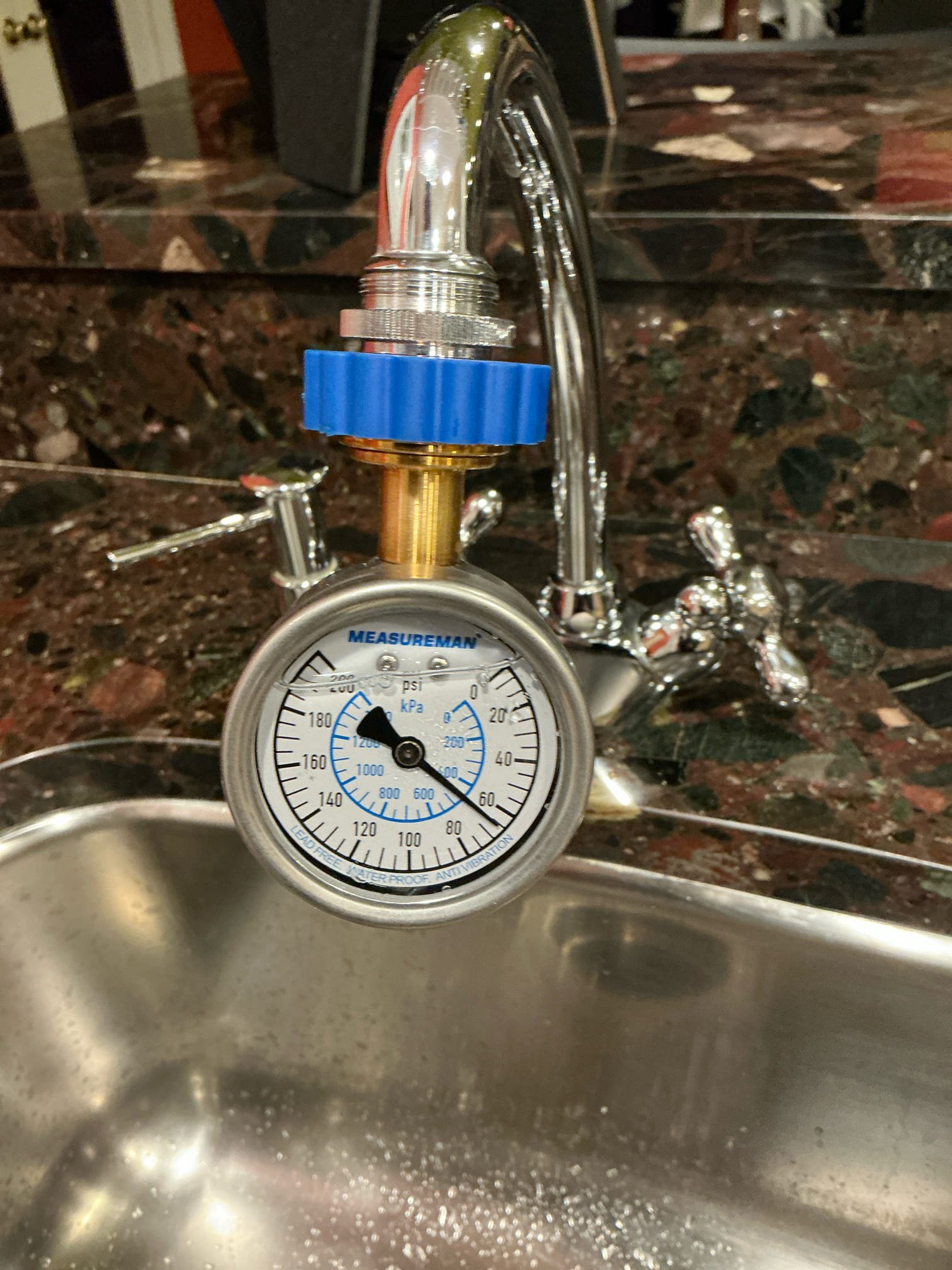 Replace customer supplied service stop for toilet and ensured  no leaks. Everything is working as attended upon departure.