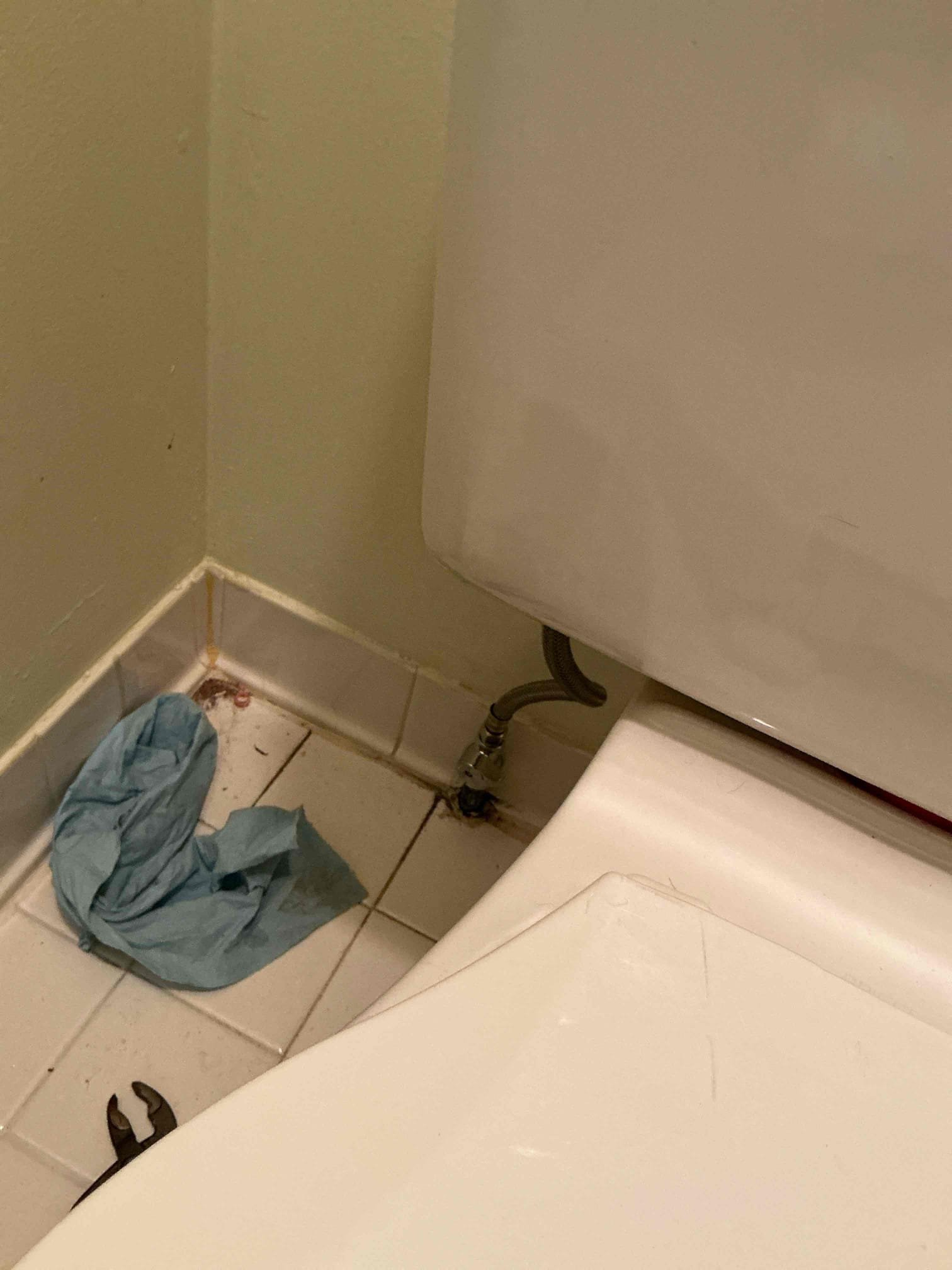 Replace customer supplied service stop for toilet and ensured  no leaks. Everything is working as attended upon departure.