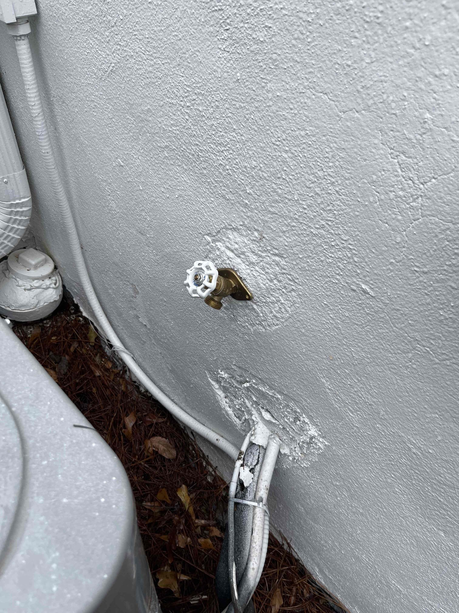 Shut down building at the meter and drained. Cut out ball valve and replaced. Repressurized buildings so no one was without water while we finished repair work. Replaced additional 30’ of piping and retied in fixture piping that was removed. Replaced hose bib. Tested to ensure a leak free install. 