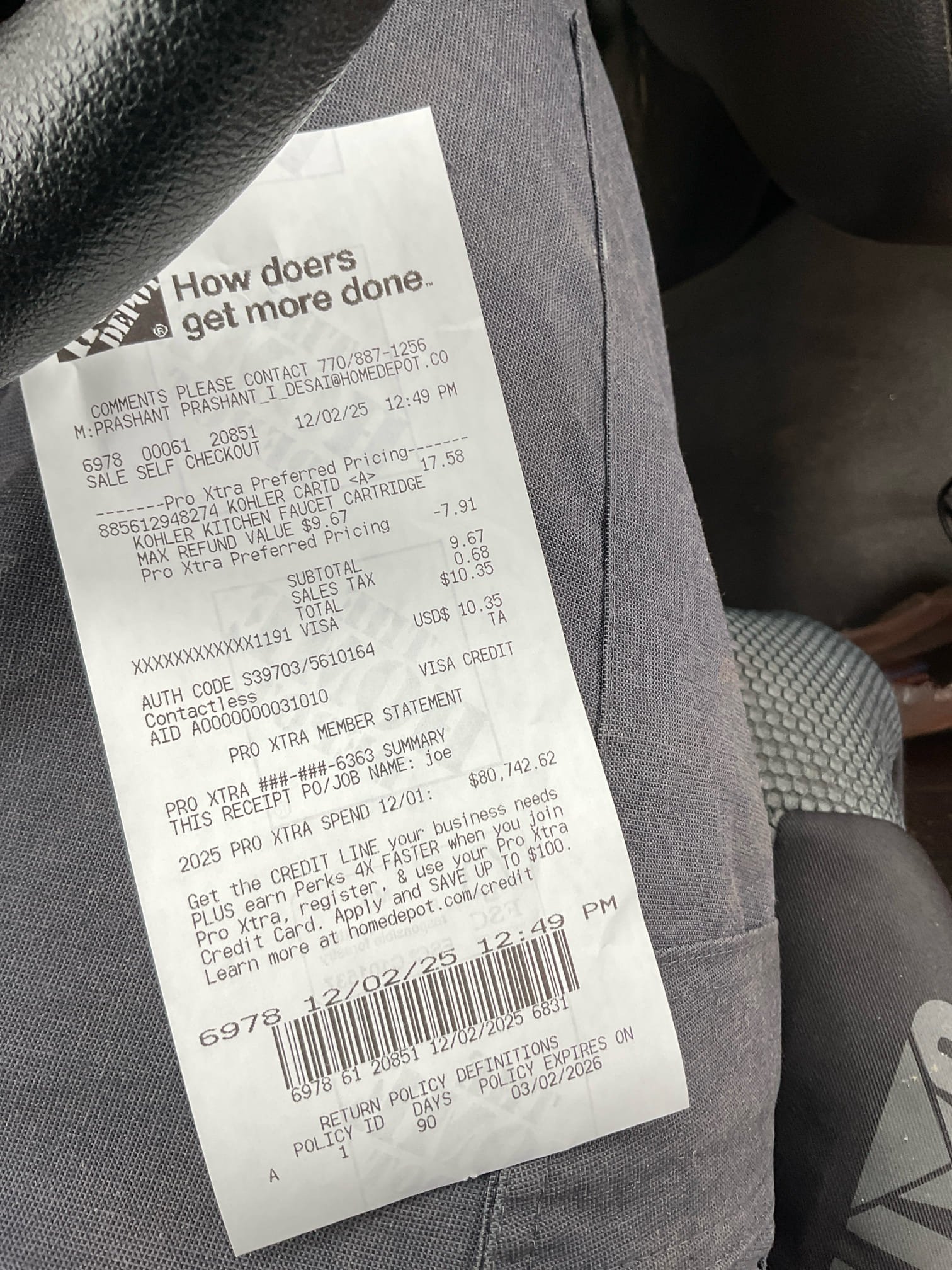 Remove existing kitchen cartridge and install new one. Also remove existing Prv and furnish install new with main house shut off valve. Also install thermal expansion tank with bracket.

Customer stated that kitchen sink was leaking. Tested pressure and found pressure to be almost at 120 psi and also that thermal expansion tank has failed. Gave customer quote to replace PRV and shut off valve with thermal expansion tank and kitchen sink cartridge. Customer agreed. Did customer know given the age of the water heater we do have to drain the heater down a little bit in order to replace thermal expansion tank and may cause a leak on the water heater. Went ahead and install new thermal expansion tank with bracket and also new PRV with new main house shut off valve. Tested and set pressure to about 65 psi and no leaks were present at this time. Also replaced kitchen sink cartridge and tested. No leaks present at this time. Cleaned up work area. If water heater starts to leak, we will need to