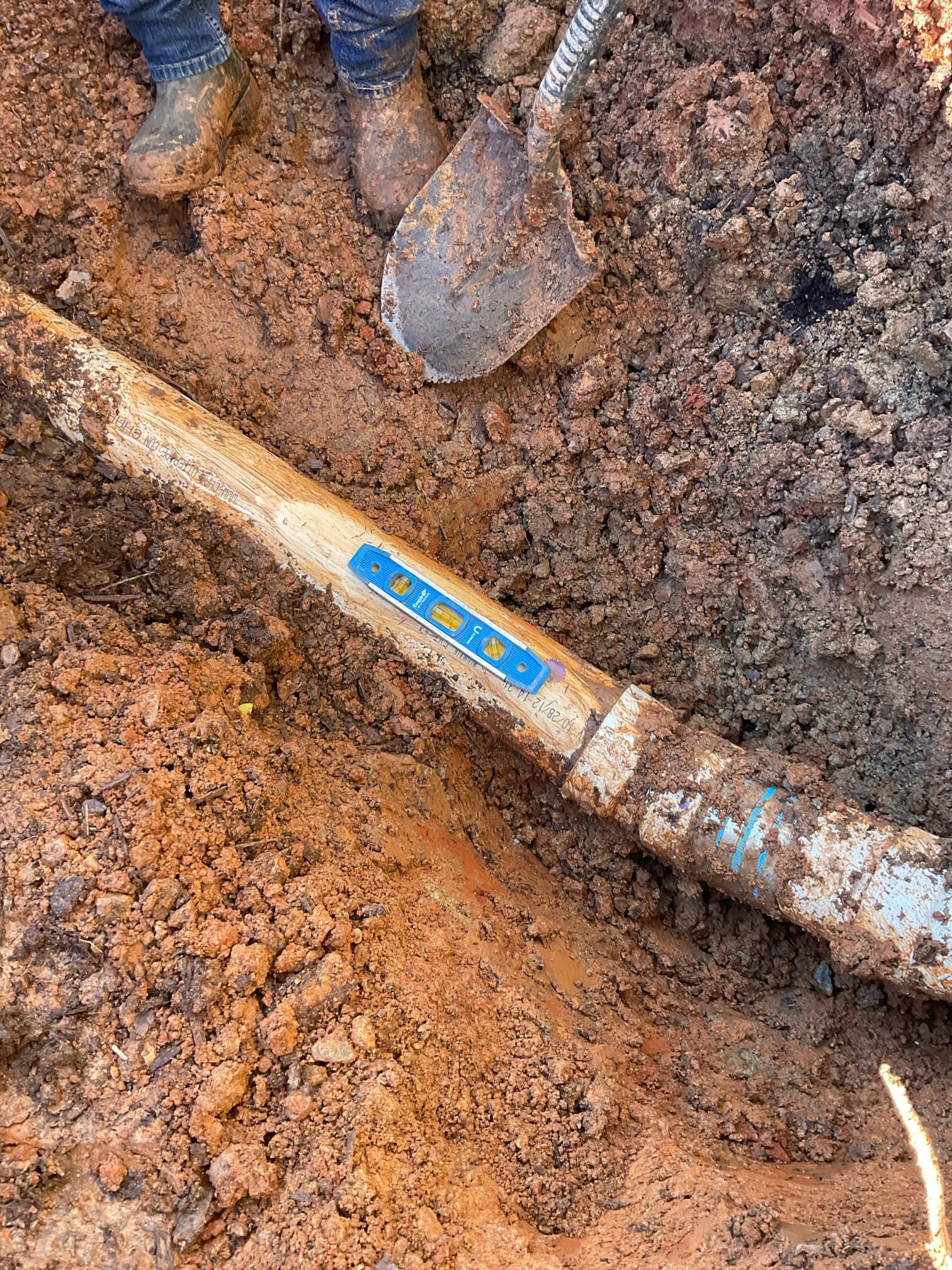 Fixed house pvc sewer line back pitched in multiple area , include dig up outside with excavator correct slope , replaced a 50 gallon gas water heater with Rheem pro 6 years warranty heater , pan , expansion tank included 