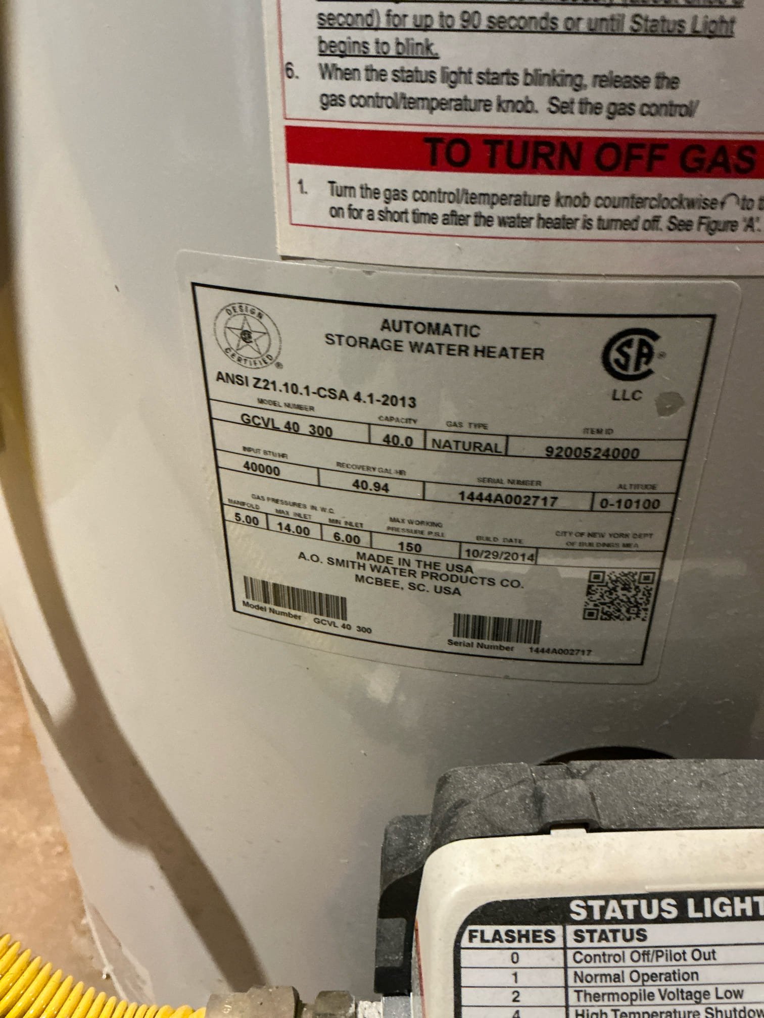 We were called out to address a leaking 40 gallon water heater. Upon arrival. We conducted a thorough evaluation and determined that the existing unit was irreparable and needed replacement after the customer approved the replacement we proceed with the installation of a new unit. Any required code upgrades were addressed, and we thoroughly tested the system to ensure everything was functioning correctly. The job is now complete and everything is working as intended.