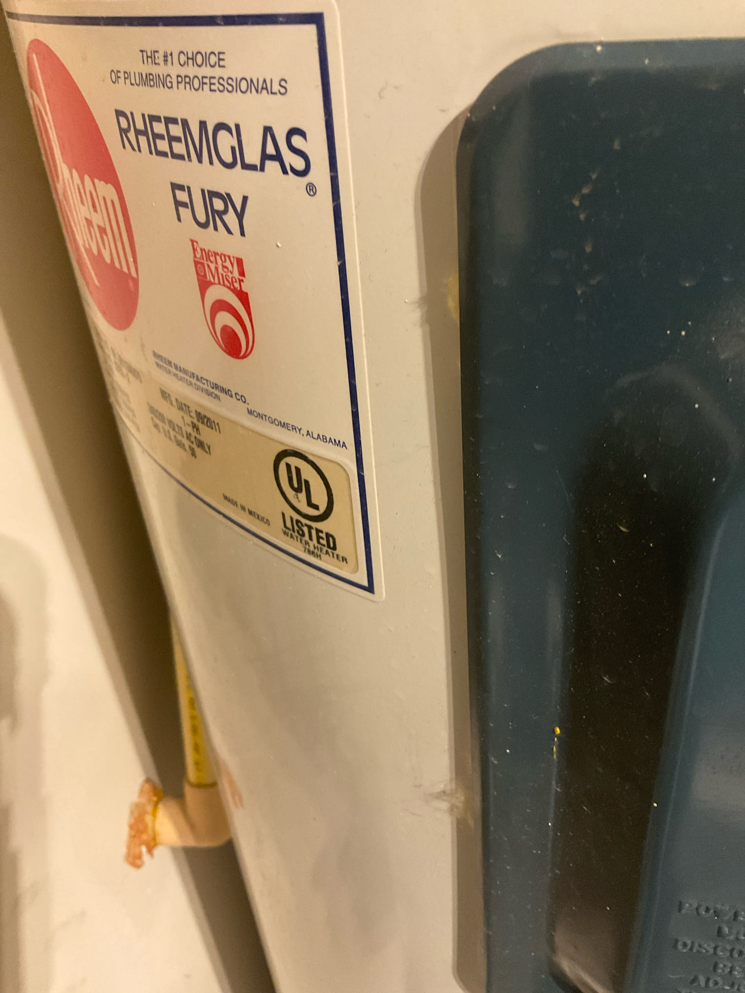 Replaced water shut off valve and supply line for toilet downstairs behind garage 