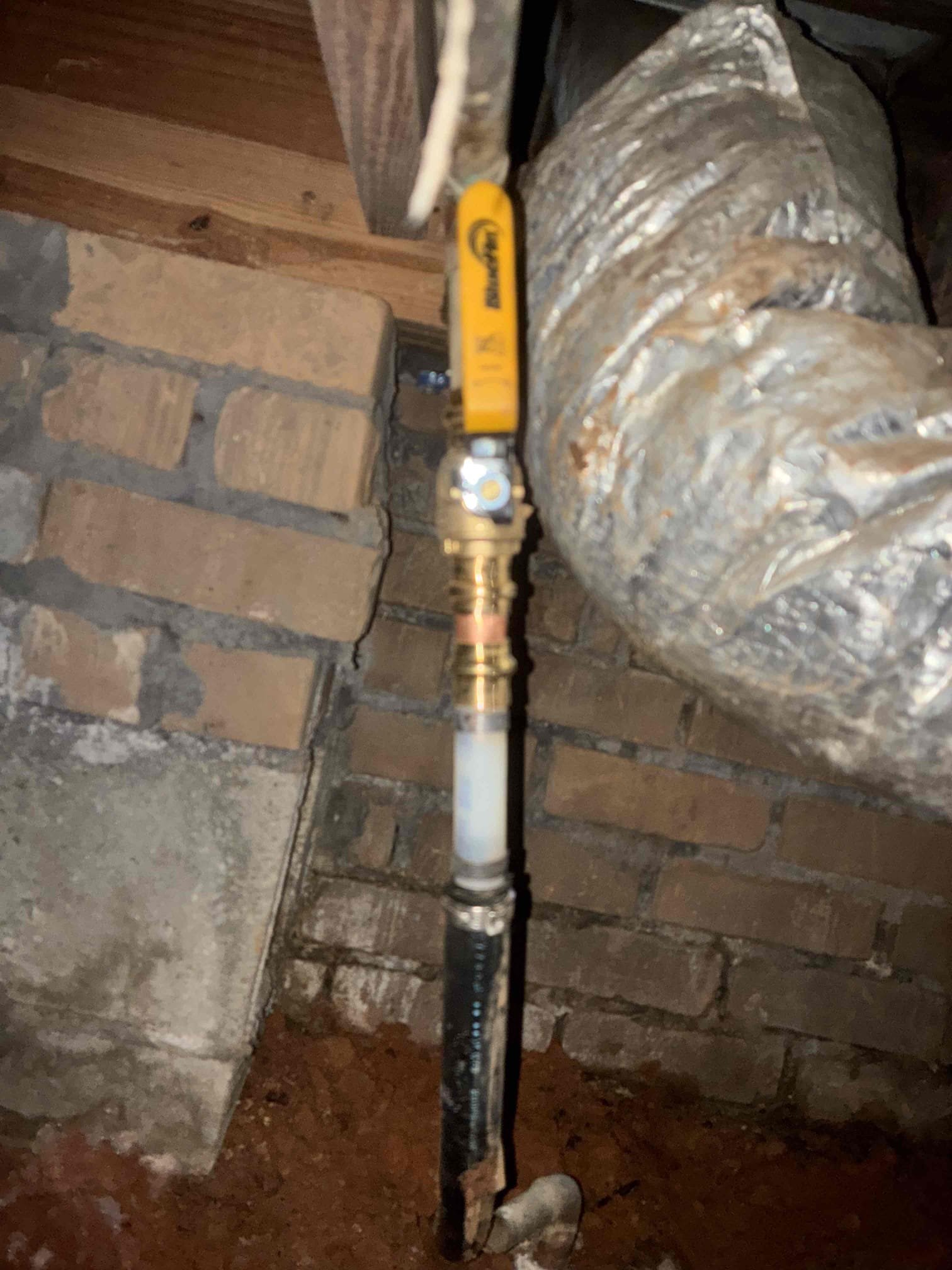 Customer had leak on polybutylene water service. Suggested to replace line due to material being outlawed in 90s. Also found TET to be bad and improperly secured. Replaced thermal expansion tank with bracket secured to wall. Also ran new 1” water service and tied back in with new ball valve in crawlspace. In addition, added personal shut off after meter inside new irrigation box. Back filled trench to rough grade to allow for natural settling of dirt. Checked all work for leaks and proper function. 