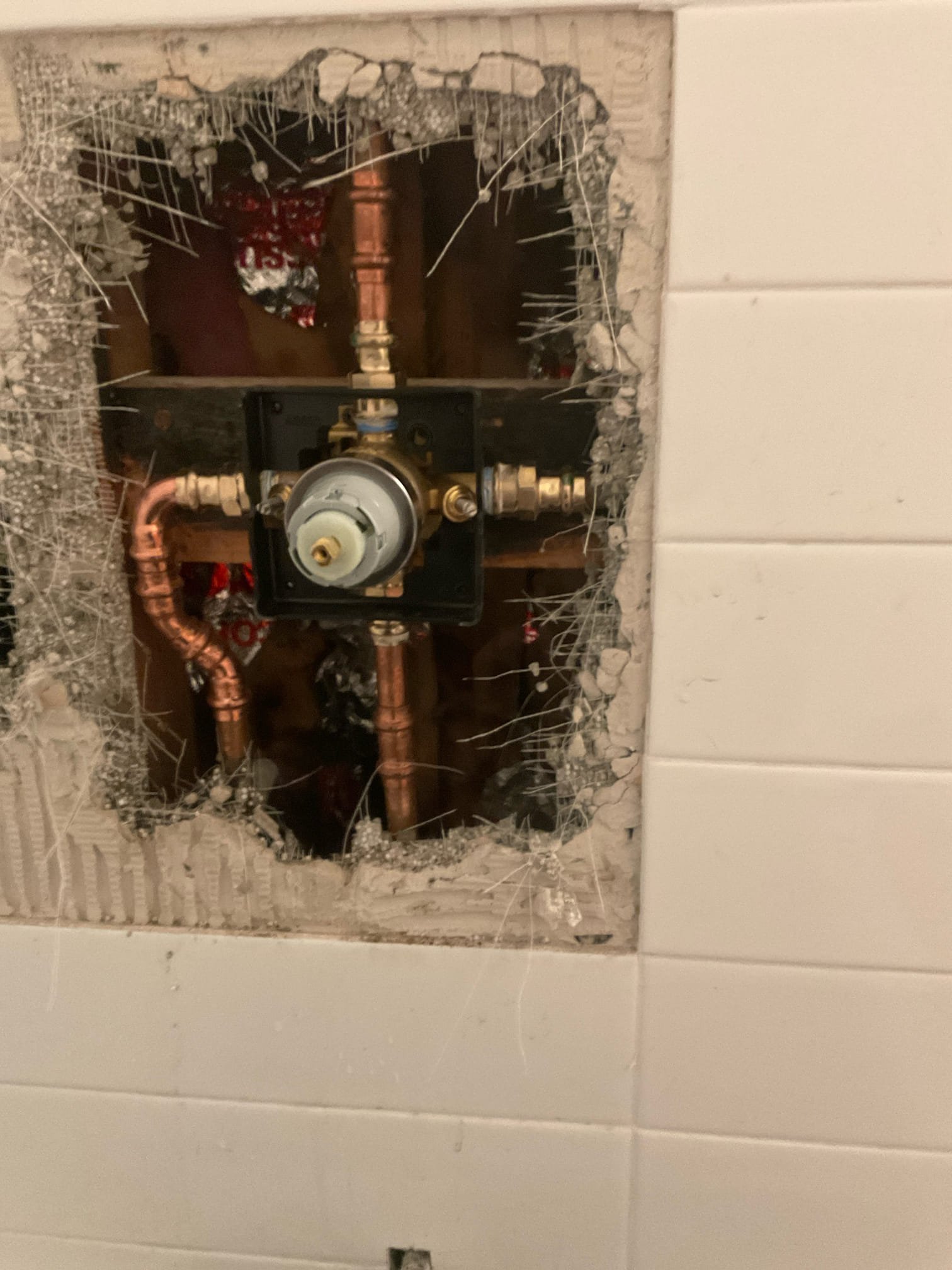 Replaced a tub and shower valve with customer supplied 