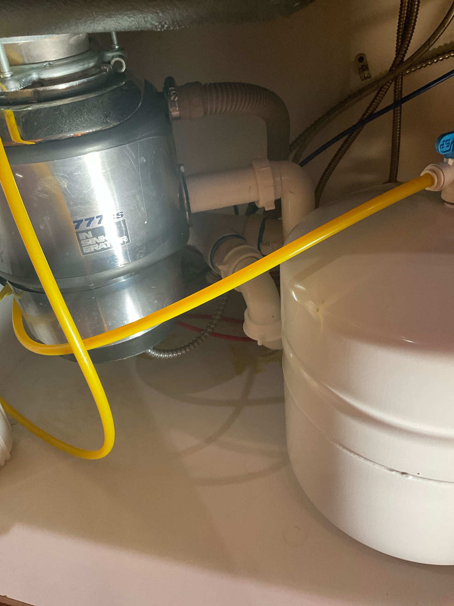 Replaced a basket strainer , did two separate p trap for disposal and strainer side 