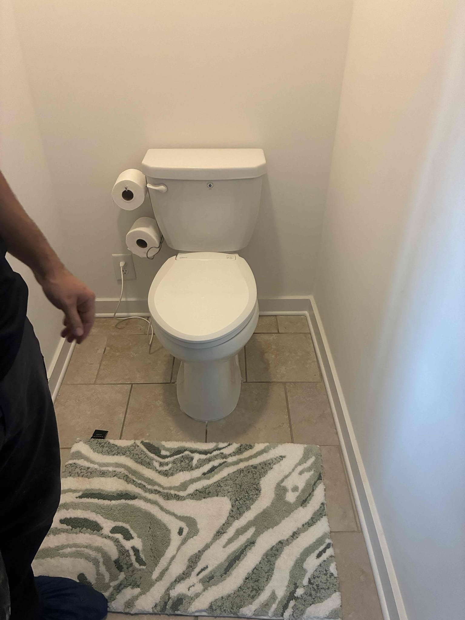 Customers toilet was loose at base. Pulled toilet and reset. Checked flange. Found no issue in flange. After reseating toilet checked for leaks and caulked toilet. 