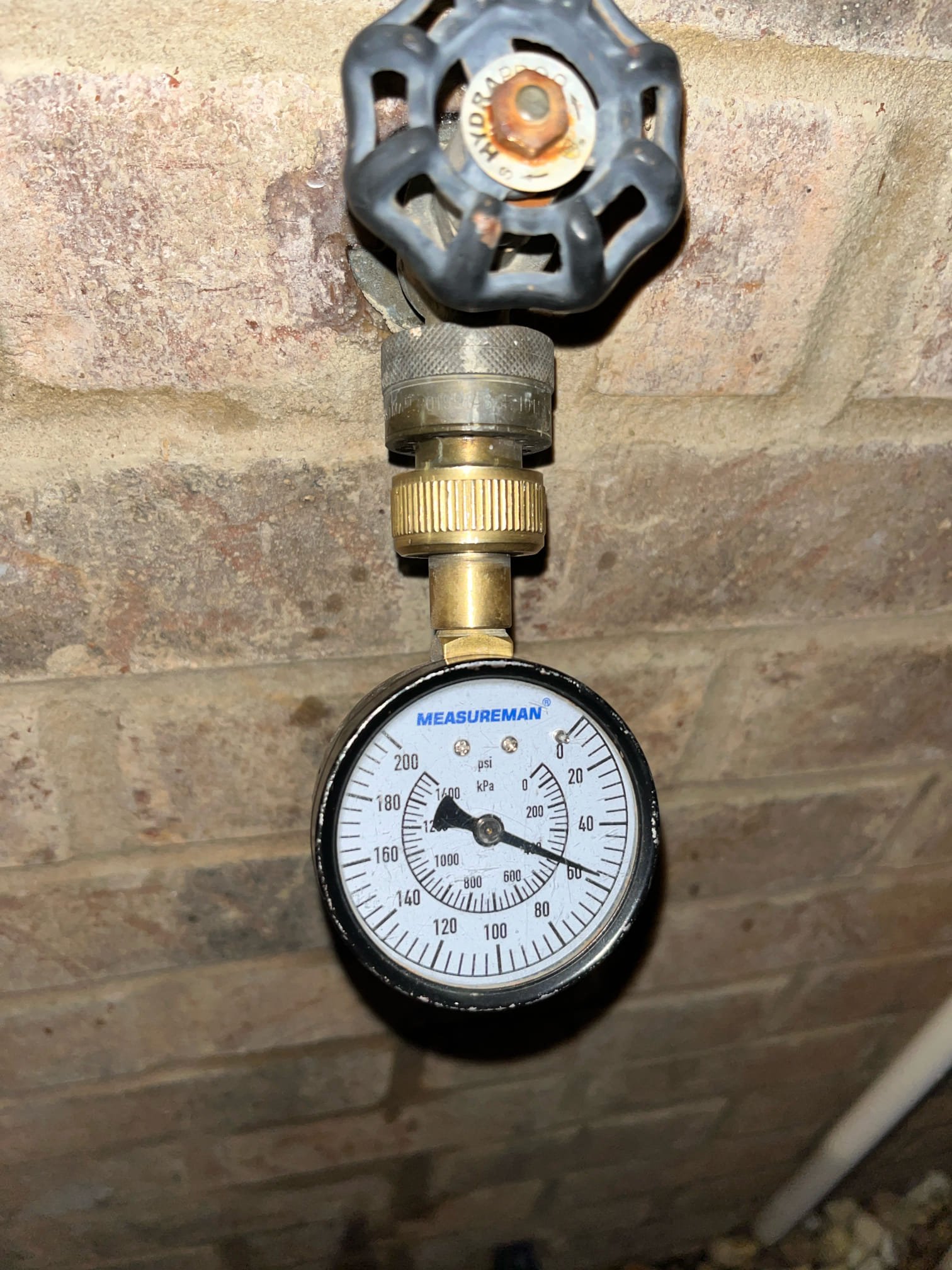 Customer had a leak in basement coming from one inch double union prv. Checked house pressure at 120+ psi. Tested the thermal and it had failed. Noted to customer that the water heater was over 10 years old. Recommended proactive replacement of the heater, a new thermal expansion tank, and a new 3/4 prv. Customer approved. Installed a new heater, thermal, and shutoff in the garage. Reconnected to the existing line for the return line. Installed a new prv in the basement. Tested all work to ensure proper function and no leaks. None were found.