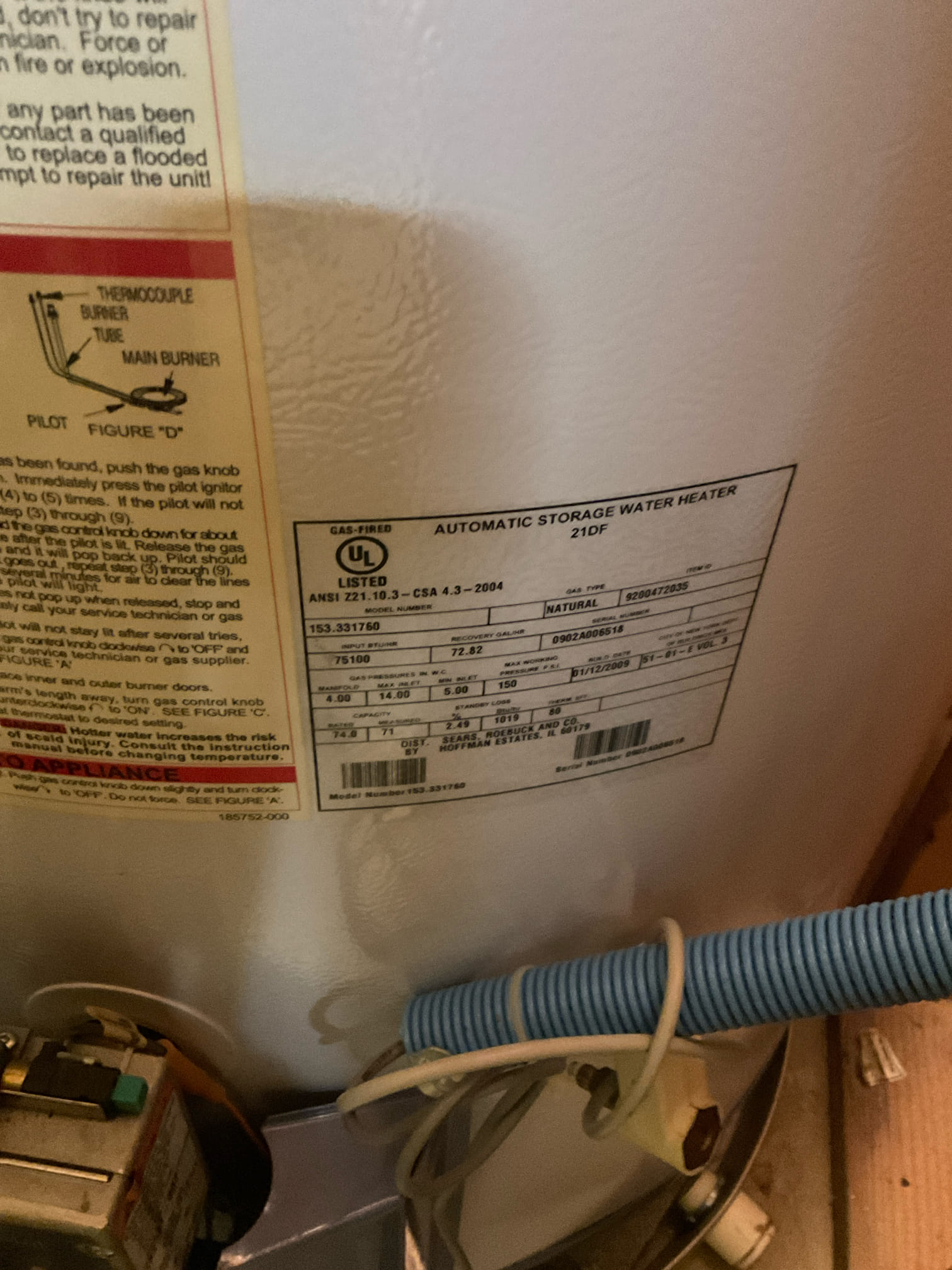 Quoted three options for water heater and Prv today 