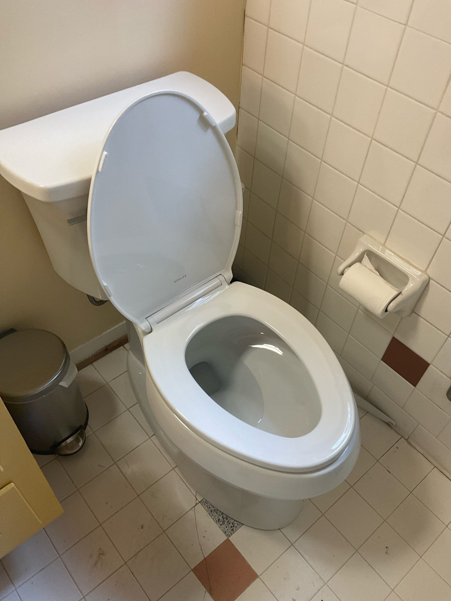 Replaced two toilets , supply and installed one round , one elongated Kohler Ada highline Arc toilet, replaced a shower with customer supplied at no charge 