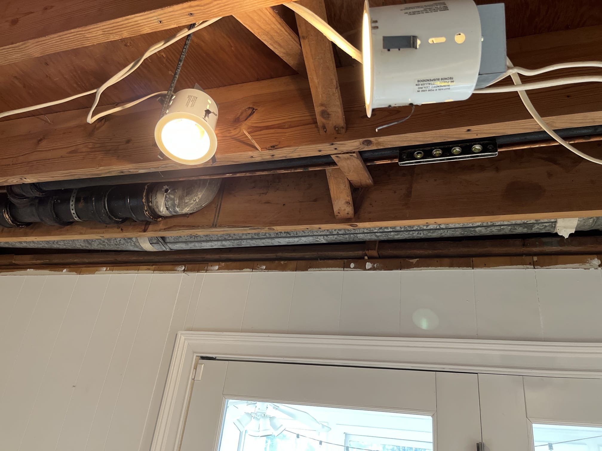 Customer had Reliable out for water damage in the ceiling. Once drywall was removed customer was made aware of a hole on the lead pipe going to toilet. Customer also had questions about slow draining tub. Left quote for flange replacement, and told customer tub looked incorrectly piped, but couldn’t get a full view. Can accurately quote necessary repairs to the tub once the tile is removed and the subfloor is removed in the bathroom. 