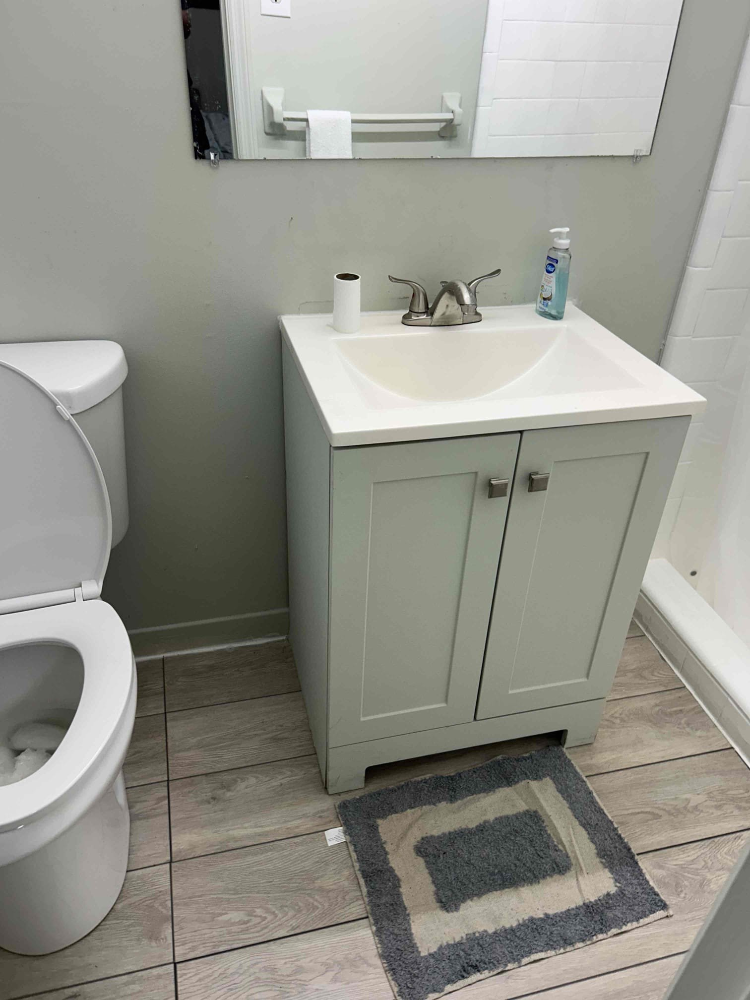 For this job, the customer has a jack and Jill sink that is backing up, but both of the sinks are plumbed incorrectly. They are cast-iron out of the wall. What I recommend is to redo the cast-iron stack that’s inside of the wall and re-pipe the drain lines on the inside of the wall, the customer was curious about how much it would cost to remove the vanity However he is a contractor himself so he was planning on removing it with that given we would give a ballpark estimate on how much it would cost to redo the drain lines in the wall when everything is removed drywall vanity mirror so nothing is crushed essentially at this time there’s no work being performed. It is either a rental house or an Investment property but at this time, no work will be performed today. 