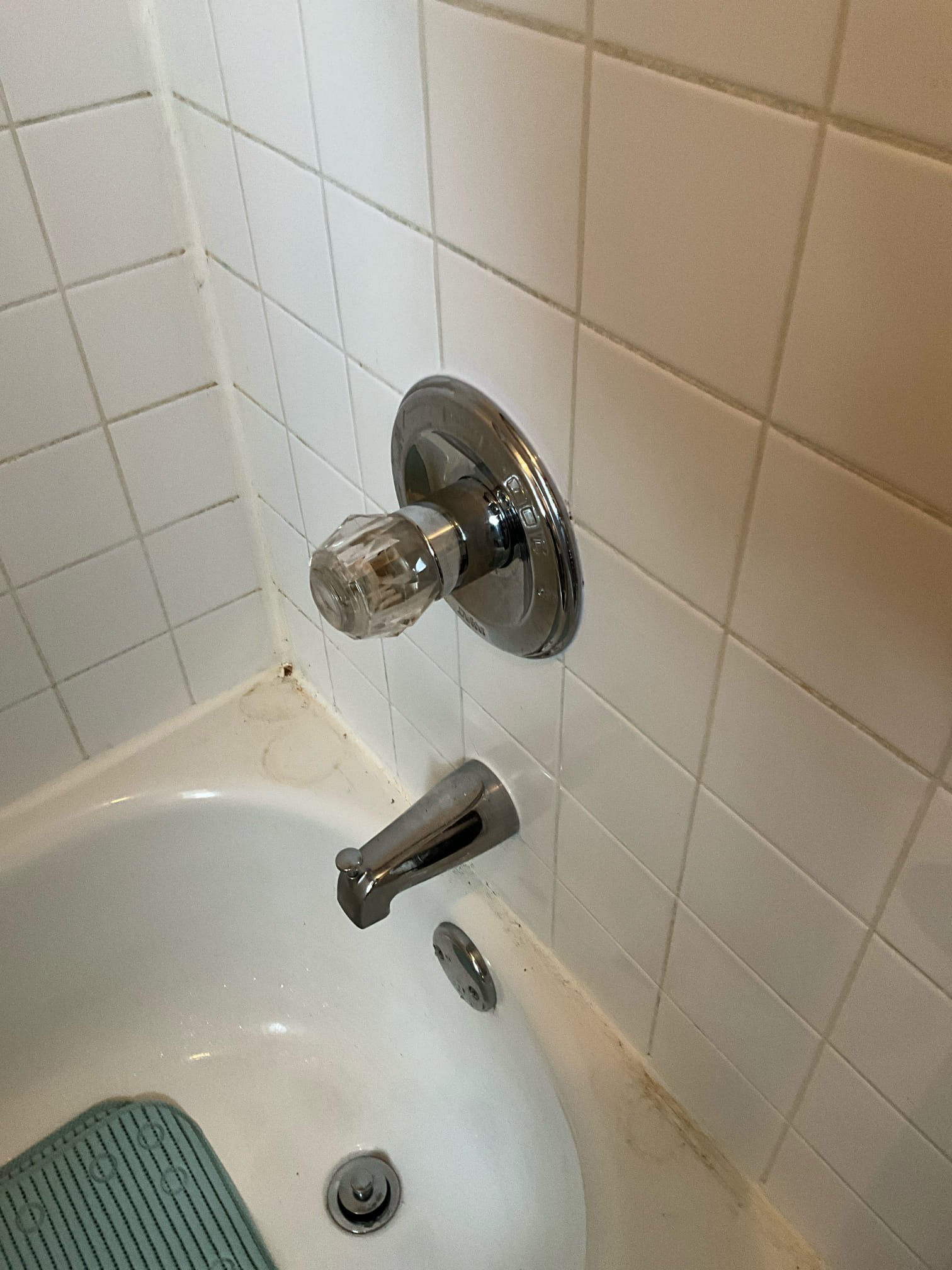 Customer had a stain in the ceiling in the living room. Customer noted the stain after the shower was used for an extended period of time. Inspected the bathroom topically and noted trim that needs to be caulked for the shower. Informed customer the only way to know for sure is to cut the drywall. Cut the drywall and found the affected area is directly below the lavatory faucet drain above. Ran water extensively, flushed toilet, and ran the shower and was unable to recreate any leaks. Was unable to find any concrete evidence of additional water damage in the ceiling. Put plastic over the cut in the event that water shows back up so that we can perform further diagnosis (if water shows up in the plastic we will not charge additional diagnostic if the water is in the area of the affected cut). Also left customer a quote for a new water heater (heater is 25 years old) per customer request. Replaced prv and set house pressure to 61 psi due to previous high pressure (125 psi). Tested all wo