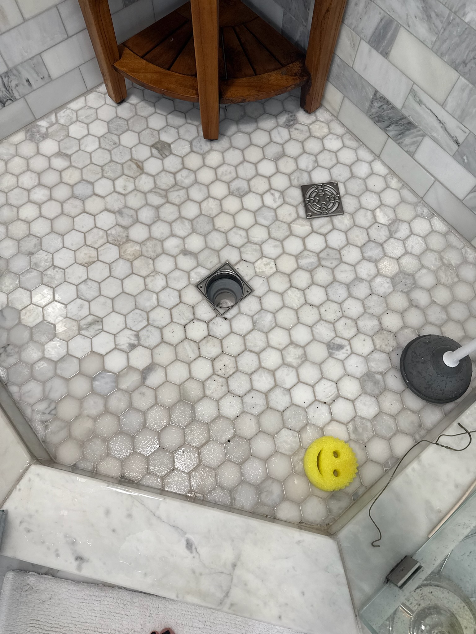 Installed customer supplied kitchen faucet , disposal and drain with AAV 