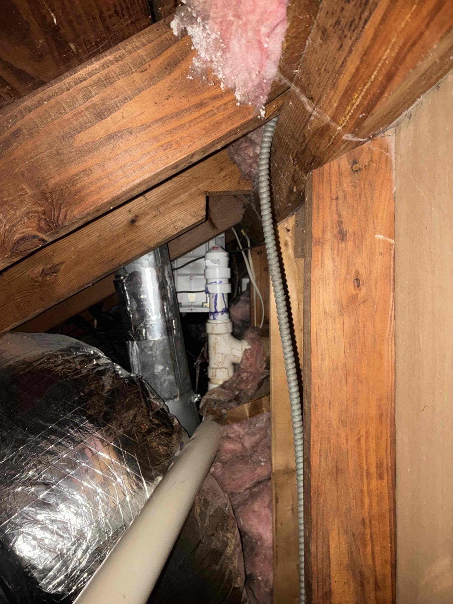 After further investigating issue found bad studor vent in attic space for add-on bathroom. Replaced vent and ran water to ensure problem was gone and system was functioning properly. 