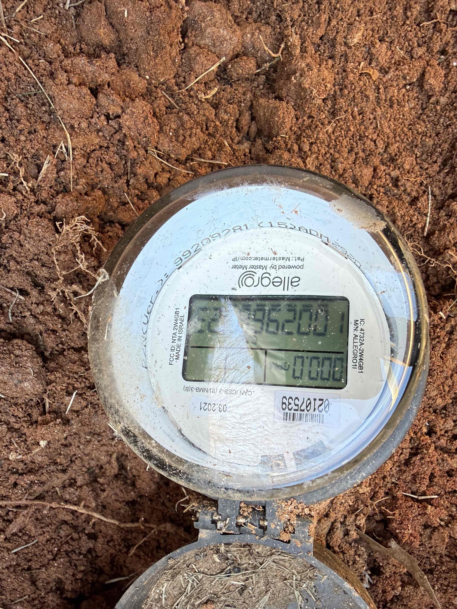 Returned to do a spot repair on water service. Dug up the ground and found a leak on one inch water service. Cut out the bad section of pipe and replace it with 1 inch pex. Turned water back on to check for leaks. No leaks found and meter is no longer spinning. No leaks upon departure 