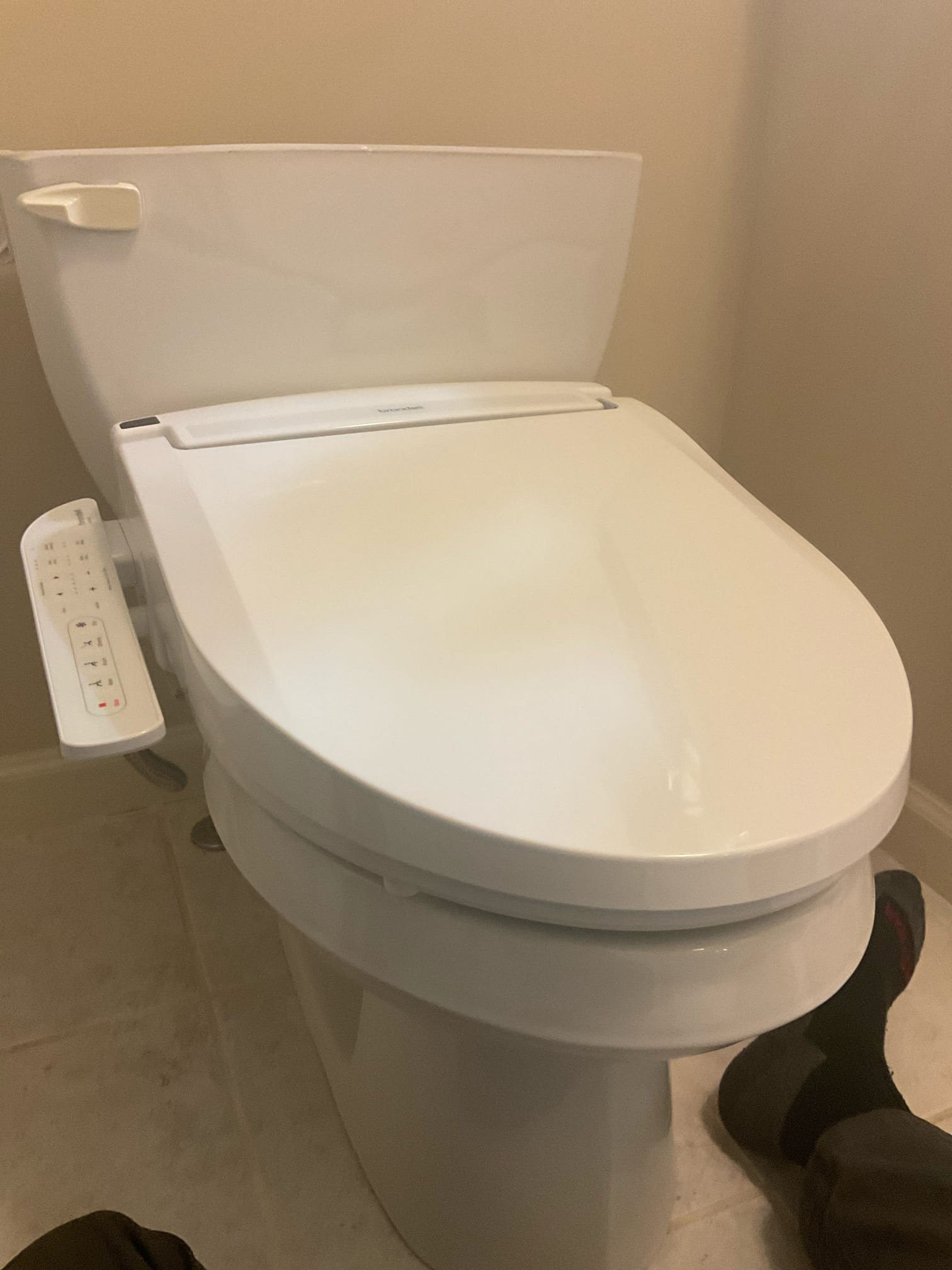 Installed  customer supplied two bidet seats , new fill valve , install RO system with hole drilled in granite , fixed hot water low pressure for kitchen faucet 