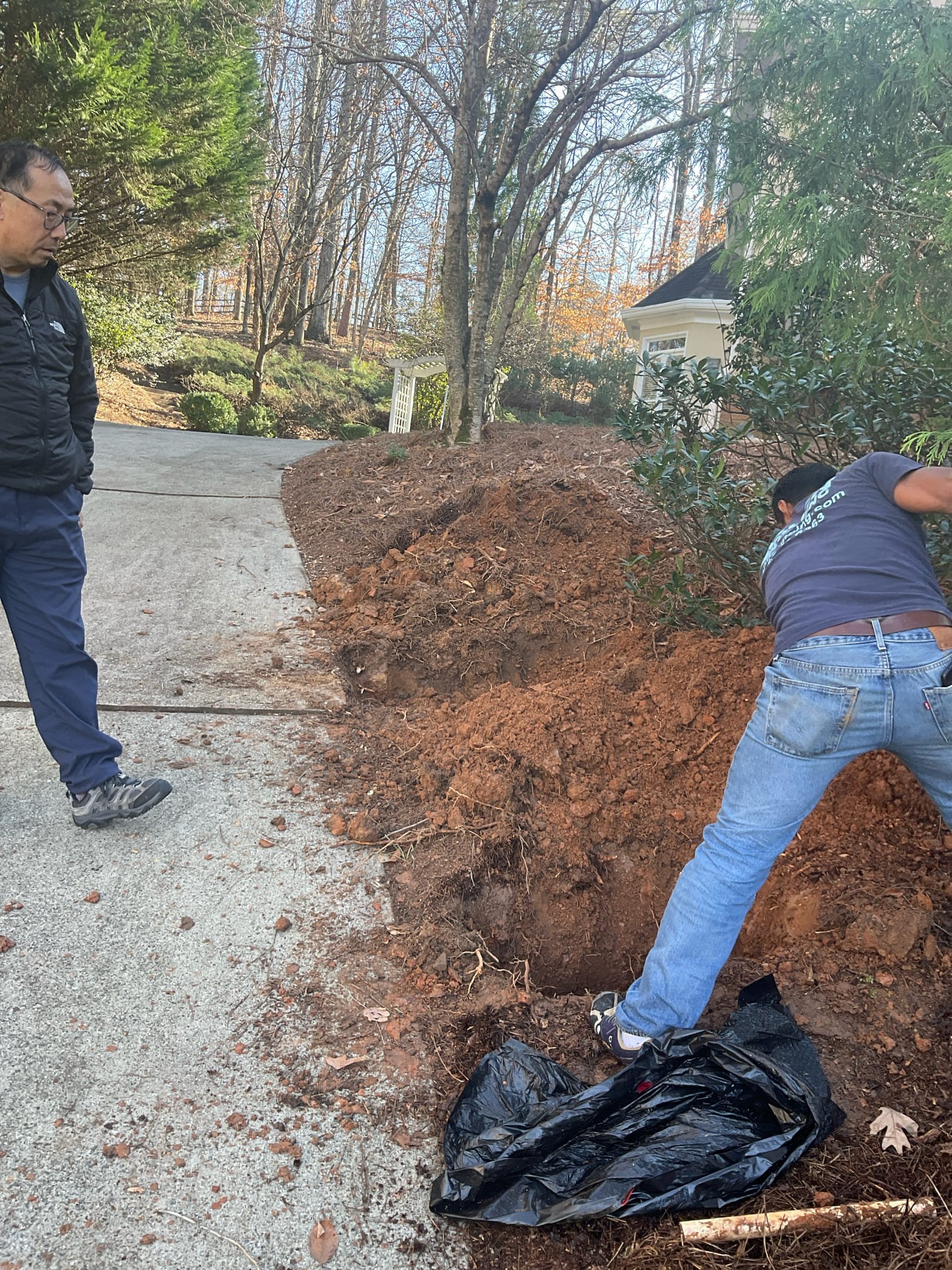 Customer got a wet yard , Meter is spinning with water off in basement 