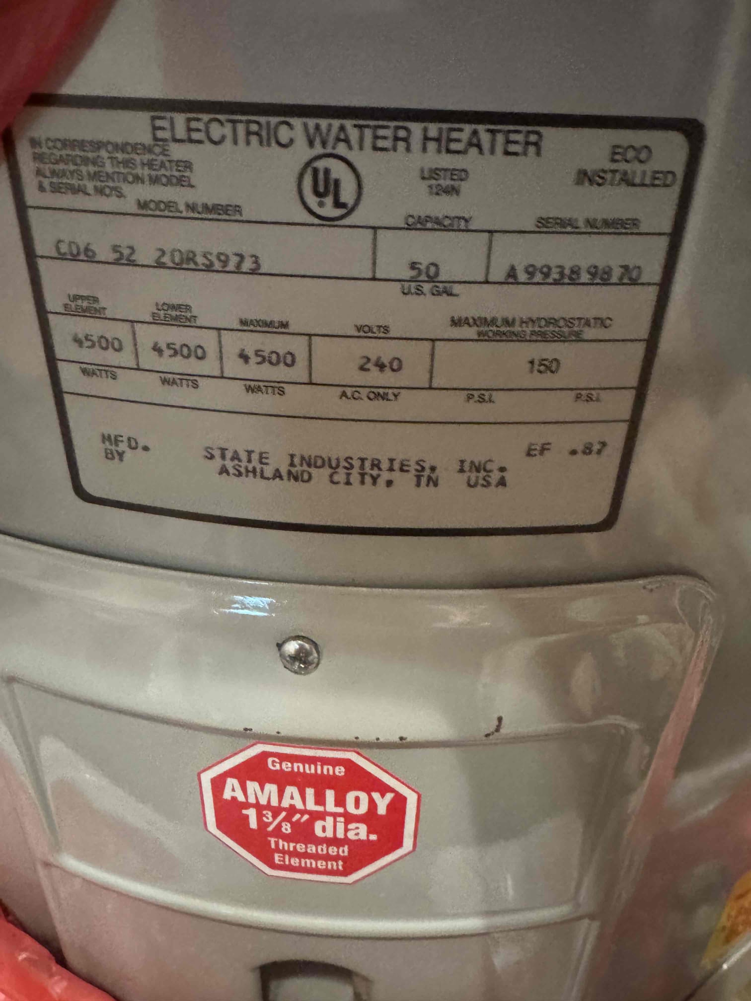 Installed customer supplied shower valve and tub spout. Installed new cartridge that we provided. Tested and there was no leaks present at this time. Caulked around trim. Also water heater is over 10 years old will send  estimate for replacement. Cleaned up work area.