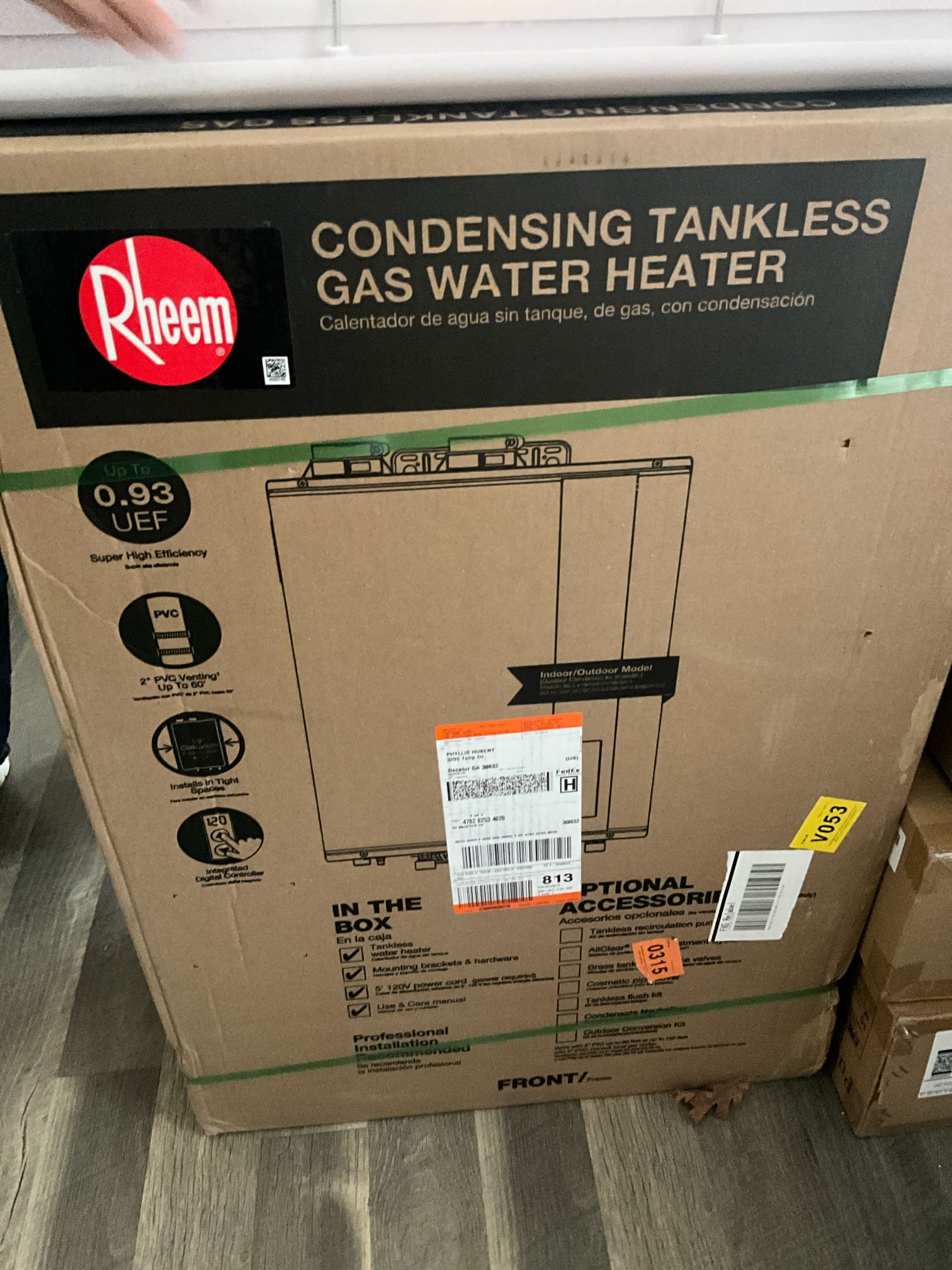 Left customer quotes for a new tankless, faucet installs, stop replacements, drain hookups, and a sanding down the rust and protecting gas line on the exterior of the home. Left customer quotes for all work as stated. Customer has one more estimate before final decision. 