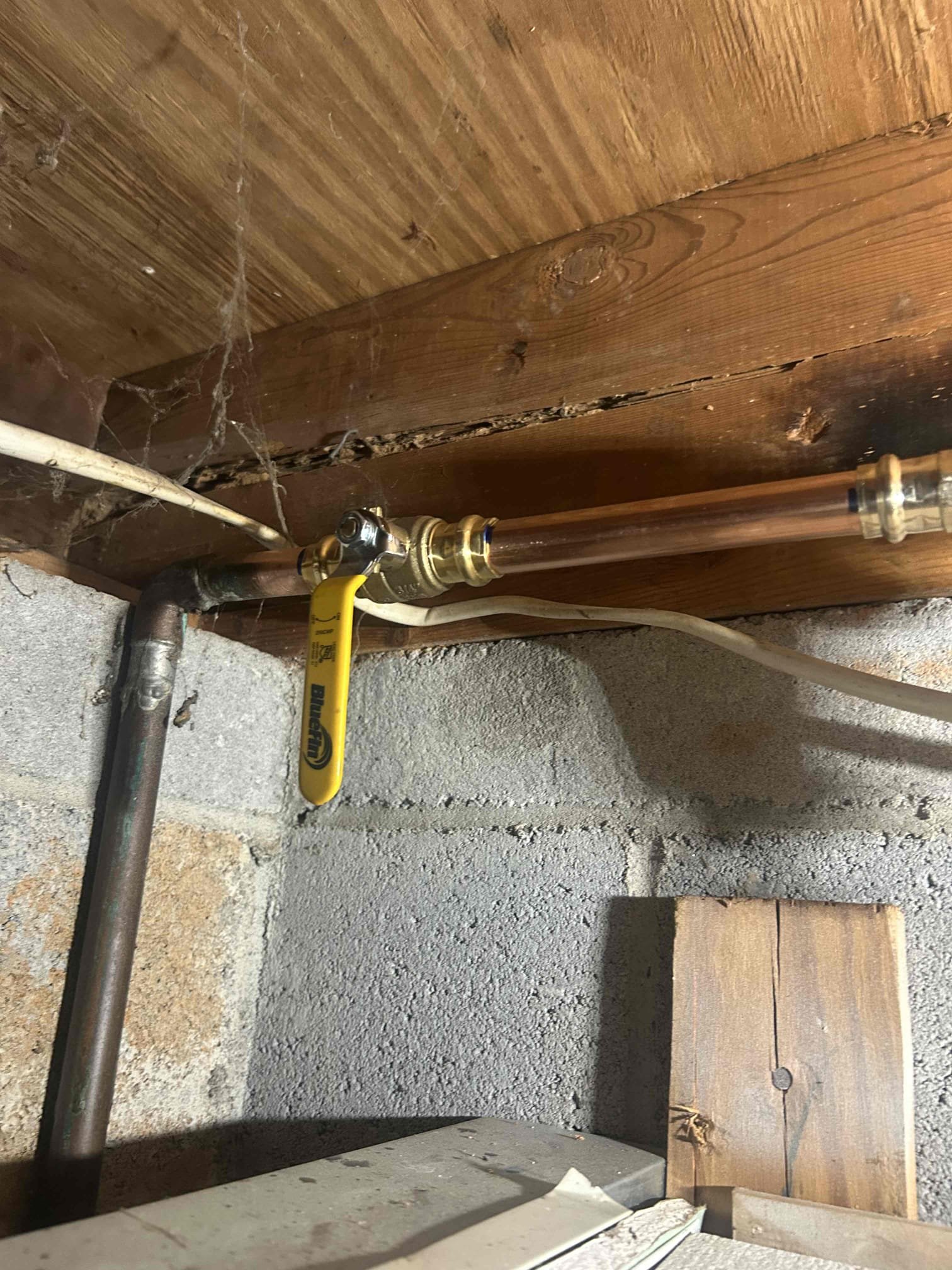 Return to install new pressure regulating valve and shut off valve.

Ran new gas line to tankless on second floor. New gas shut off valve.

Installed Rinnai concentric vent and ran outside. 

Installed new vessel sink pop up drain assembly.

