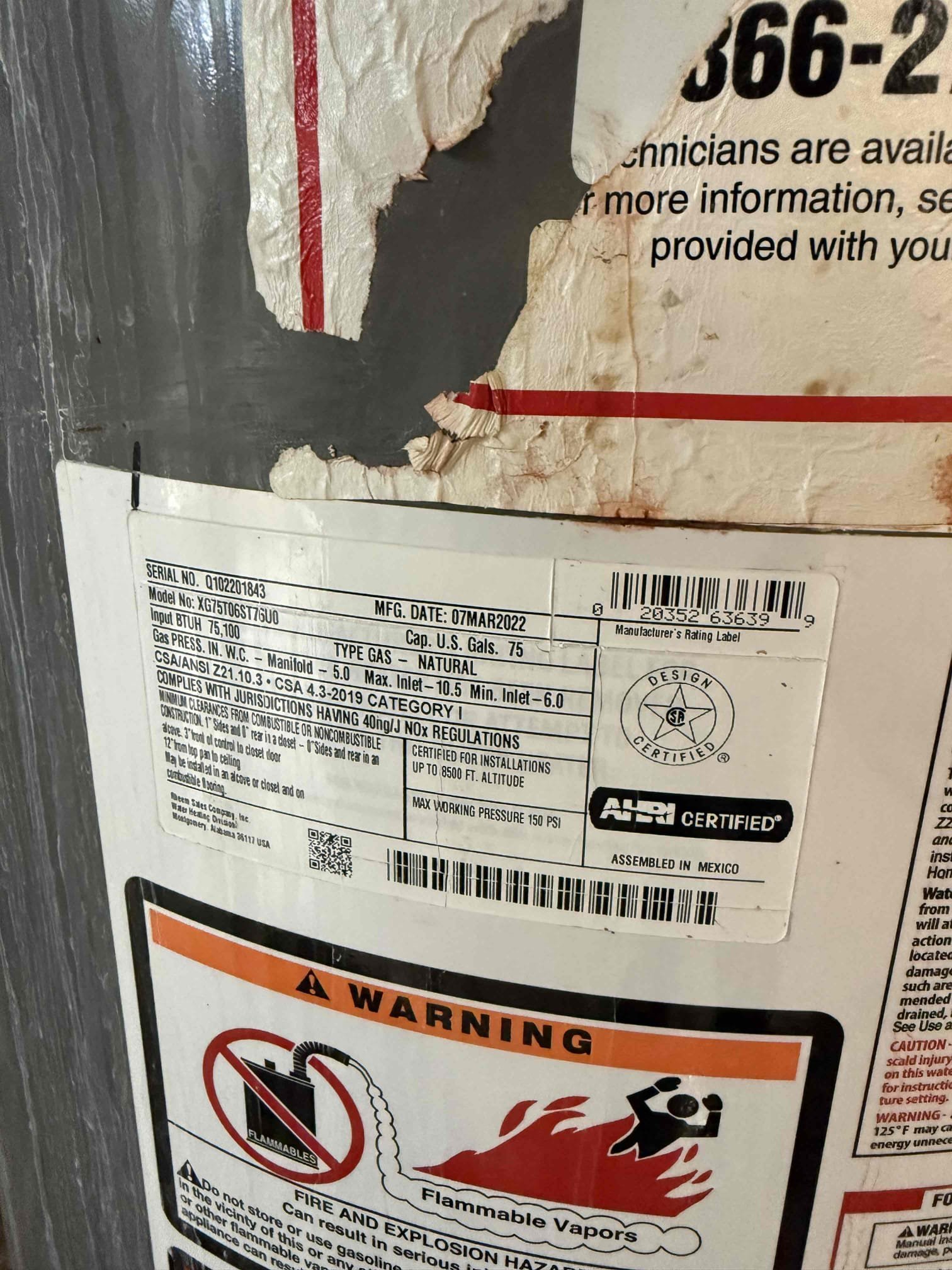 Co leak upon arrival. Customer stated that AGL came out and found a co leak at the water heater. After looking at water heater noticed it was leaking, as well as an incorrect vent. Checked pressure and read it at 120 the building had two PRVs. Also noticed leak on 3/4 copper line and a fill valve in the basement toilet constantly spraying. Informed customer of all issues and the work that would need to be completed including 2 new PRVs, new gas line ran, new navien 240a2, running the vent outside, fixing the 3/4 copper leak and fixing the toilet. Gave customer estimate, customer approved estimate. Installed new navien 240, fixed leak, repaired copper line, and installed two new 1 inch PRVs. Turned water and gas on. Found no leaks on any gas lines inside the building and no leaks on water lines. Tested to make sure tankless was working properly. Tankless is working properly and no leaks found on any work we did. Customer has slow gas leak on the roof on a mega press union. HVAC company 