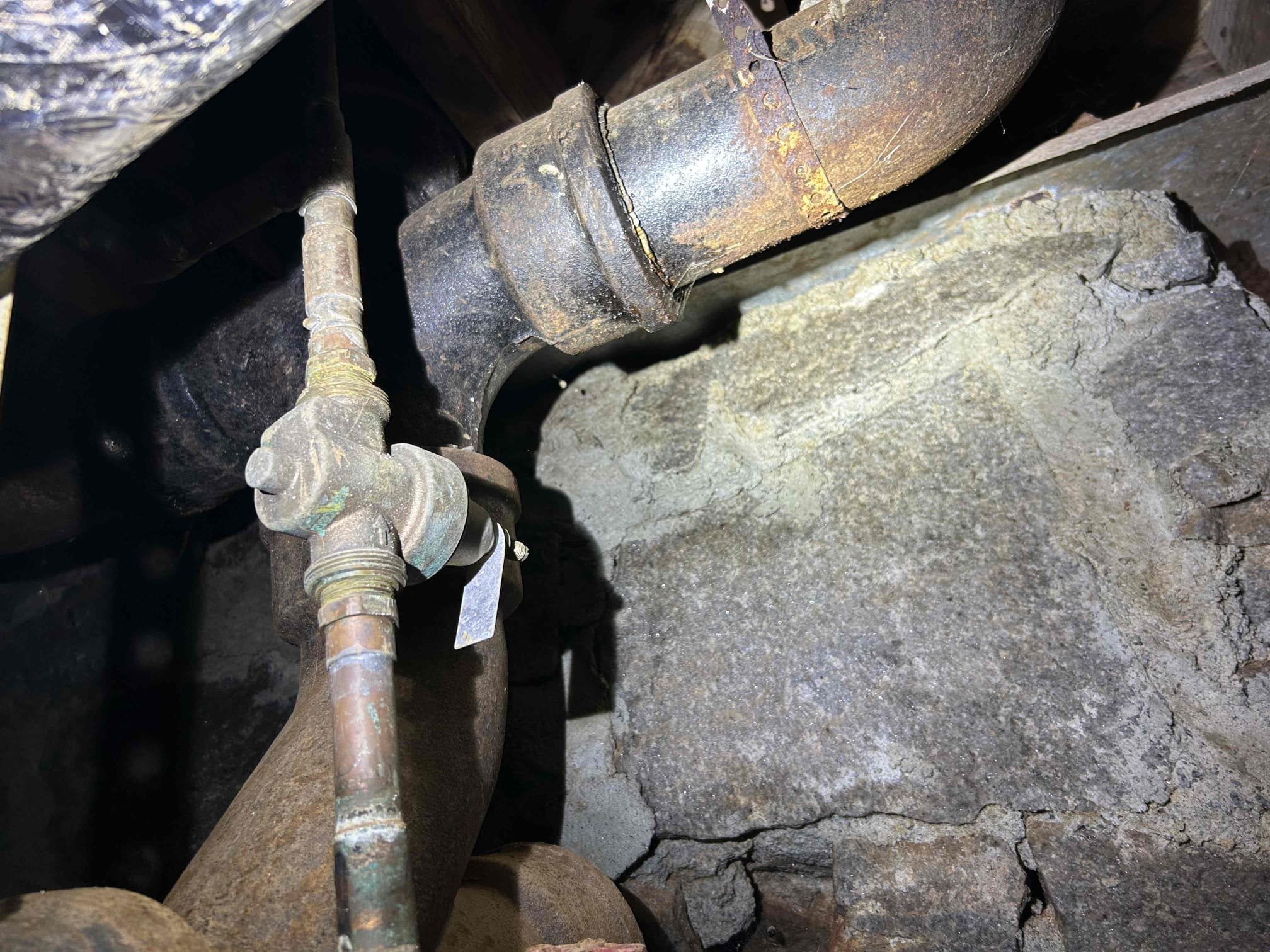 For this customer, they had a supply line burst on the toilet in the guest hallway. Bathroom is a ranch style home so as soon as the toilet supply line kicked on, it flooded the entire house for majority of it. I’m not sure the extent of the damage due to the fact that I was not the first one here I just went ahead and replaced the supply line on the toilet but not only did I replace the supply line. I had to replace the fill valve due to the fact that the fill valve had cracked when the supply line was on it once I replaced the pressure reducing valve. There are no further leaks inside the house got the pressure down to 60 pounds rather than 110 the water heater I would make a correction to it either replace it or bring it up to code. The water heater is from 2016 so it is coming to end of life soon but the way that the thermal expansion tank is mounted. It is mounted via a Sharkbite T on pecks piping I recommend to re-pipe it in copper due to the fact that it may fail at some point i