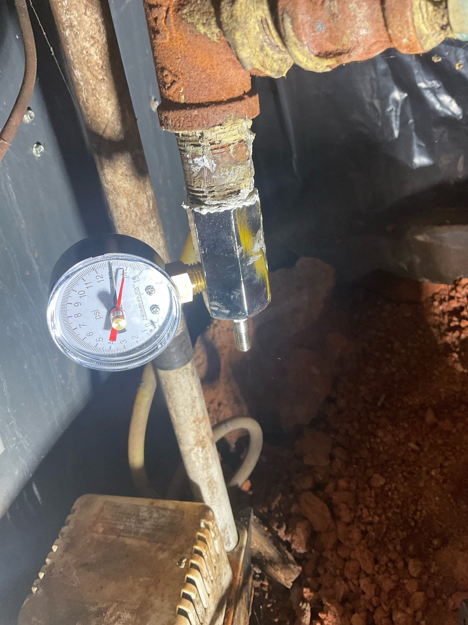 Did gas pressure test , did not found any pipe leak , leak or gas smell may from stove / range itself , let tenant watch for it , turned gas back on and fired up water heater . 