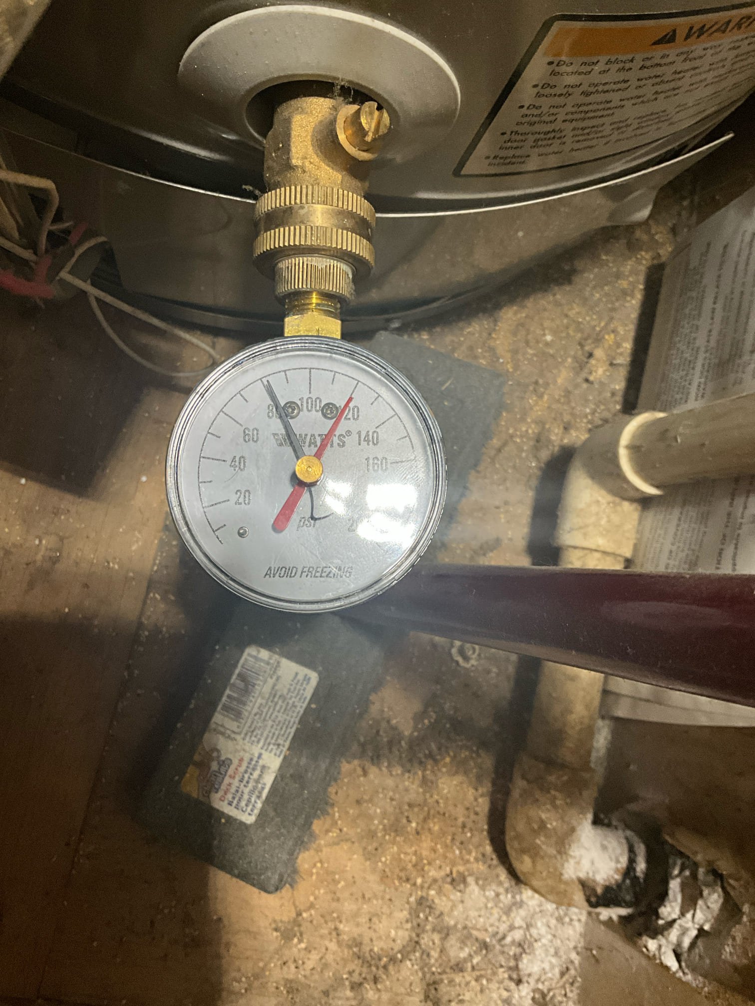 Call for garbage disposal and laundry room.

Arrived and met with Nancy. We checked the garbage disposal and found it was jammed and reset has been tripped. While checking disposal I found that housing on kitchen faucet is broken. Laundry had a backup or leak, but line is draining currently and a new washing machine is being delivered today. When  attempting to locate pressure regulating valve i discovered the water heater bae is starting to cave in through the floor. This will require water heater to be removed and board to be replaced, and water heater to be reinstalled after.

I discussed concerns with Nancy and we developed a plan to address issues. She is going to select a faucet and sink this weekend. We will return and remove water heater and correct problem, attempt to replace prv if we can locate in wall, install faucet and sink, and replace disposal.