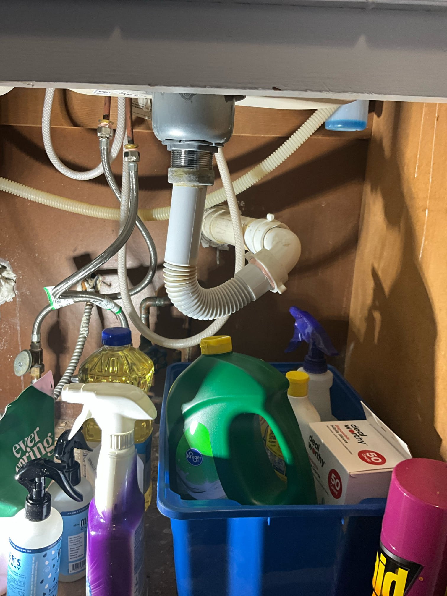 Call for garbage disposal and laundry room.

Arrived and met with Nancy. We checked the garbage disposal and found it was jammed and reset has been tripped. While checking disposal I found that housing on kitchen faucet is broken. Laundry had a backup or leak, but line is draining currently and a new washing machine is being delivered today. When  attempting to locate pressure regulating valve i discovered the water heater bae is starting to cave in through the floor. This will require water heater to be removed and board to be replaced, and water heater to be reinstalled after.

I discussed concerns with Nancy and we developed a plan to address issues. She is going to select a faucet and sink this weekend. We will return and remove water heater and correct problem, attempt to replace prv if we can locate in wall, install faucet and sink, and replace disposal.