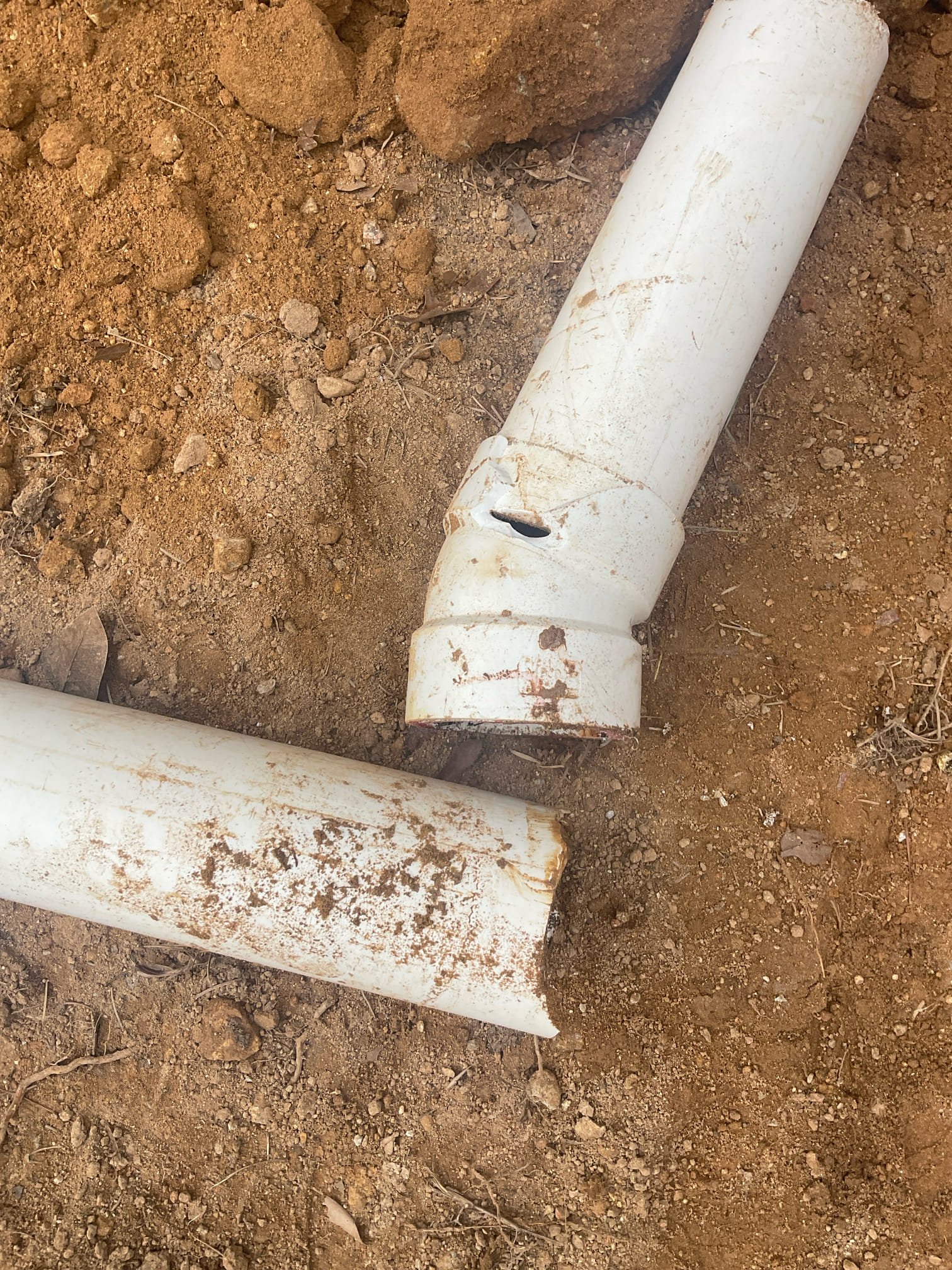 Today we dug up the main sewer line in the front yard , fixed broken pvc pipe and slope issues on customer side of the sewer line , used excavator dug up approximately 7 feet . Back fill after fixed issue , warranty is 5 years for this work today 
