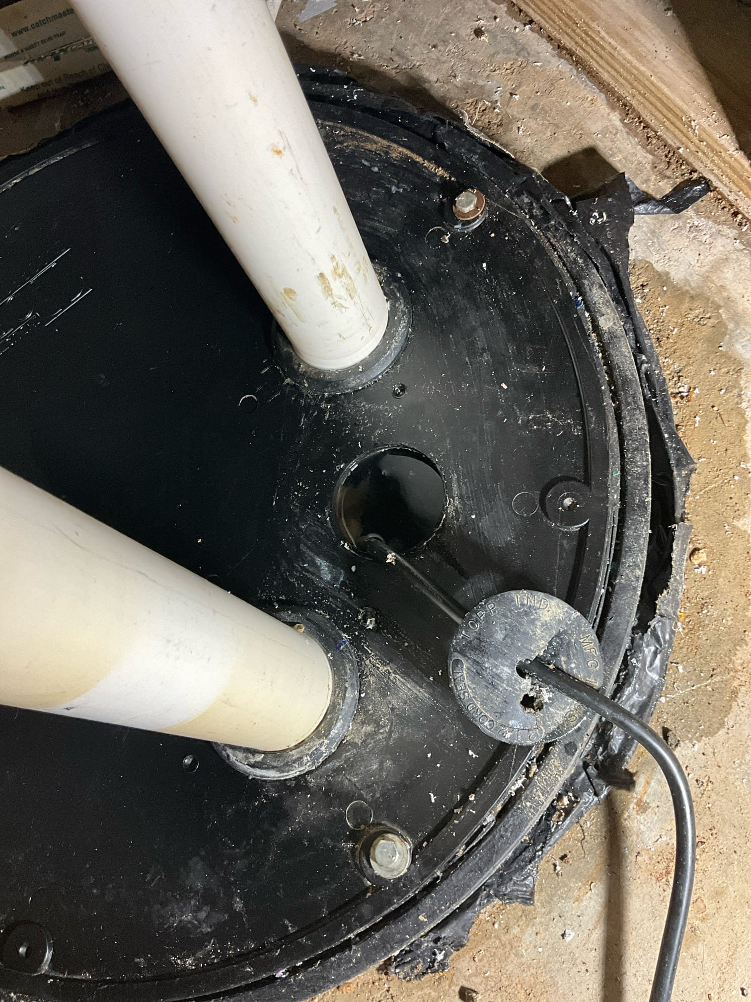 Call for sewage on basement floor.

Arrived and found two ejection pump basins full and overflowed. One is a pump for laundry only. The other is for a bathroom group. Both are independent of each other and not chained together, and only connected via shared main sewage system.

Electrical outlets functioning at both pumps. House is on a septic system, and likely requires septic service. After septic tank has been serviced we can return to assess if pumps have been damaged or burnt out. I was unable to locate a clean out at this time. 

This property is being used as an air B&B. Stephen states that a renter mentioned the issue today. There has been a history of backups and misuse of sewage system on file, including trash pulled from sewage pump basin. Sewage ejection pump is new as of this year. No history of installation for washing machine pump available on file. 

I recommend getting septic tank pumped and serviced. Once septic tank is verified to be serviced and no issues found, we 