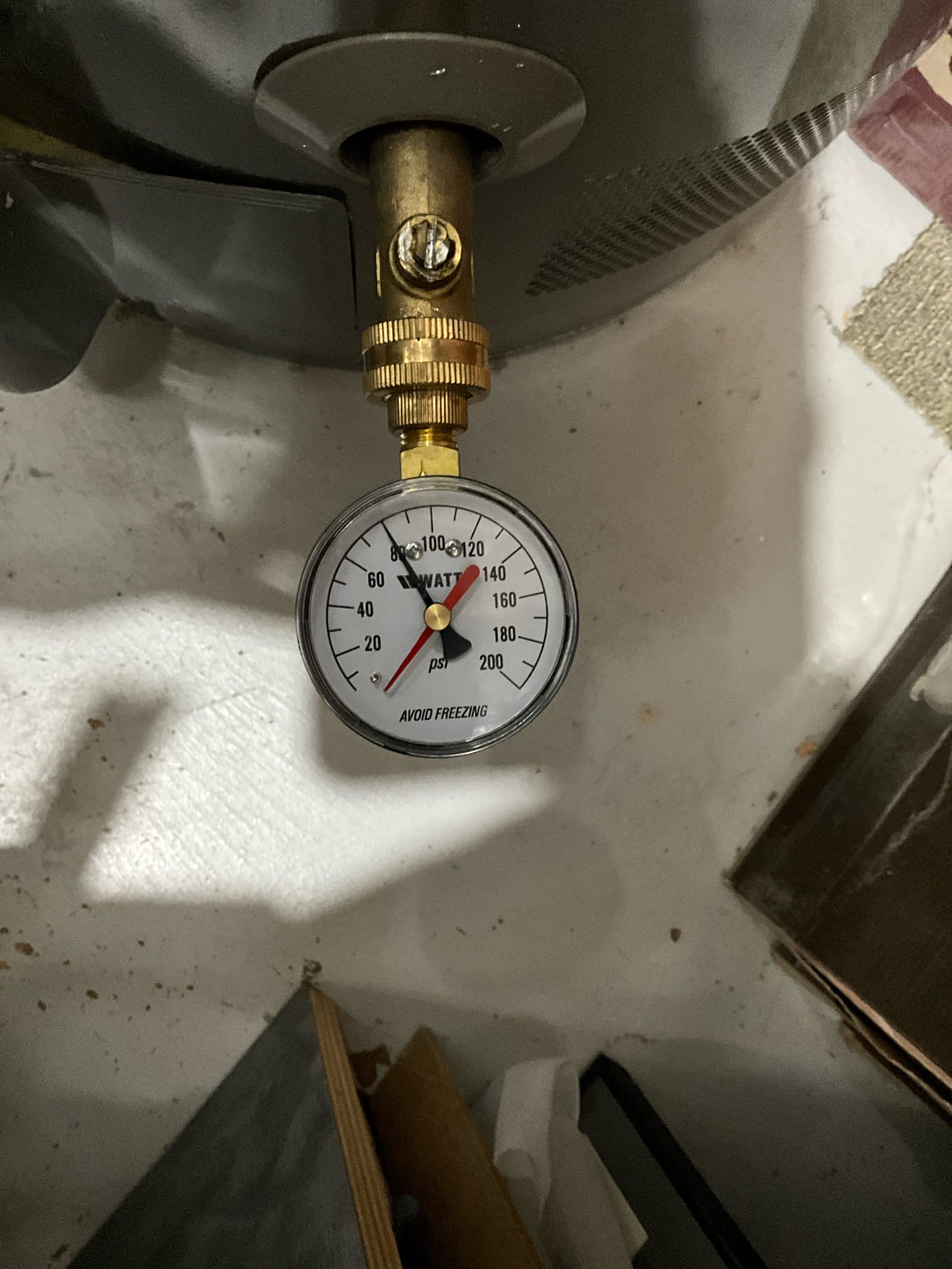 Call for water main leak.

Arrived and met with Ms. Karen and William. Karen noticed loud noise, and subsequently water pooling in basement. Upon investigating they found water pooling inside a shut off valve box for the irrigation. Water service provider states that water use spiked on the 23rd of this month.

I dug down and found a break on an offset for 1 inch pvc line. PVC was installed in the middle of copper for the later addition of an irrigation system. Irrigation is no longer used due to an unlocated leak. Concrete was poured and in the way of the waterline, and pvc was flexed. Break was consistent with  pressure from tension on line. I removed the pvc together and replaced with type L 1 inch copper. Irrigation discontinued at the request of Ms. Karen. Line is located approximately 3 feet deep, directly below hose spigot.

Tested pressure and found that the pressure is slightly over 82psi at ~2pm on a Saturday. Prv is approximately 27 years old. Also discussed concerns with ho