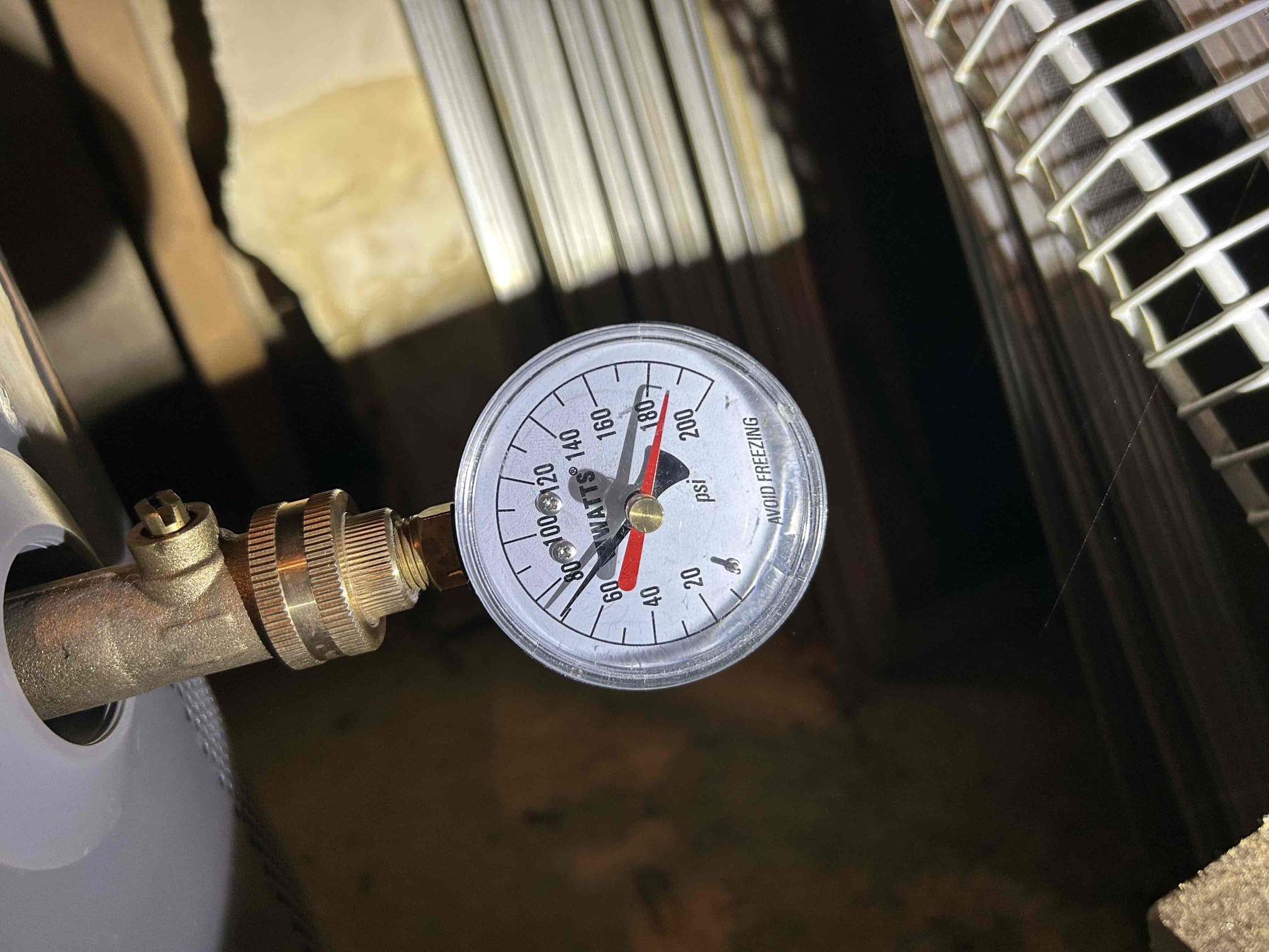 Phyllis CUSTOMER their packing nut on their back hose bib was leaking, so therefore I gave a couple different solutions. Try to tighten the packing nut and see if that fixes the leak or we could go in the crawlspace cut a section of the pipe out and run a new hose bib line up and over and out to essentially install a brand new hose bib with the drop your 90 so it’s more accessible however I recommended trying the tightening of the packing up first before digging into the replacement and that is exactly what we did and there’s no further leak of the packing nut. Reconnected the hose and there’s no further issues at this time. The water pressure is at 75 psi a little bit higher, but it’s OK and then the water heater is from 2019. At this time. There are no further problems. 