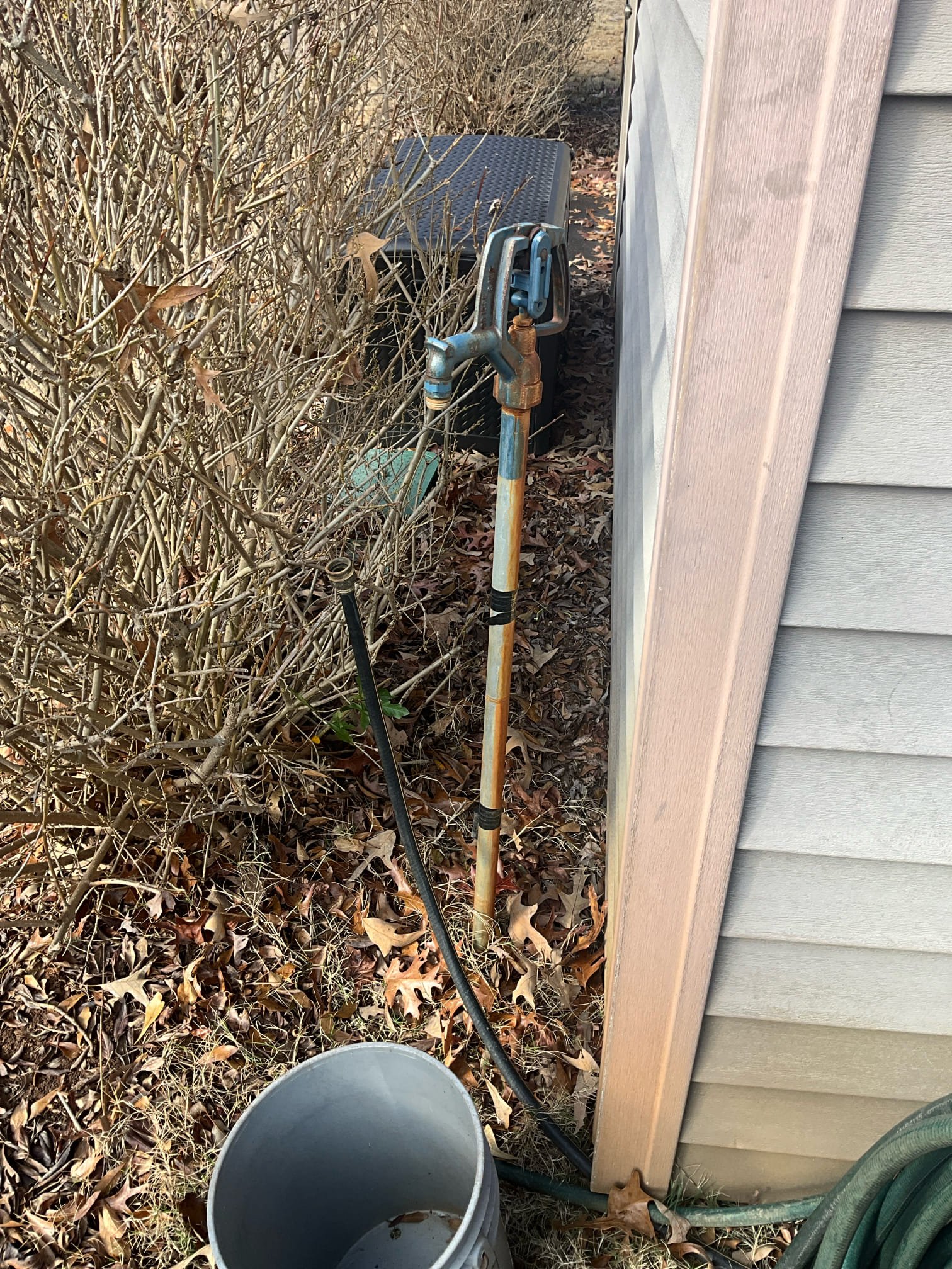 Upon arrival, customer informed us that there has been a small leak near the foundation of the home. Gave customer prices to either replace or repair the service through the foundation. Customer opted for repair. Upon excavation determined the leak to be coming from the area of a Cpvc pipe that was bent through the foundation. Noted that a quest fitting was used to connect to well pipe (black pipe with blue lettering). This isn’t a recommended pipe for a city water connection due to the chemicals in non-well water supplies breaking the line down. Customer approved work to return Wednesday 12/31/25 and bore the whole service to do a pex water service to ensure the longevity of the line. 

Description of sold work on 12/29/25:
Price is to excavate water service by foundation and bring copper line through the foundation. Will remove bushes to access water service. Price doesn’t include replanting or hauling rose bushes away. 
Price is to directionally bore a new water service from the met