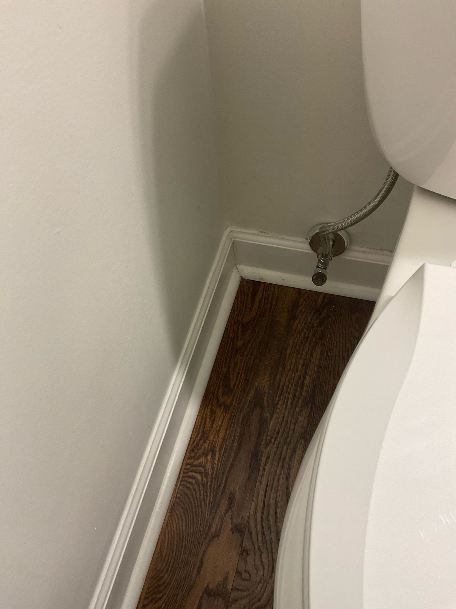 Replaced a water shut off valve and supply line for main floor toilet 