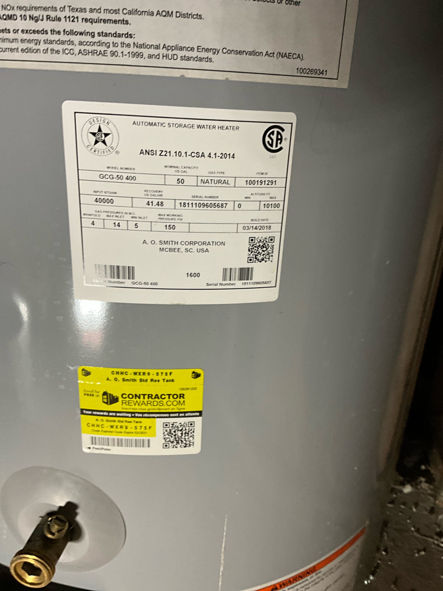 Recall to relight water heater. 

Second water heater in basement was not relit after gas work.
