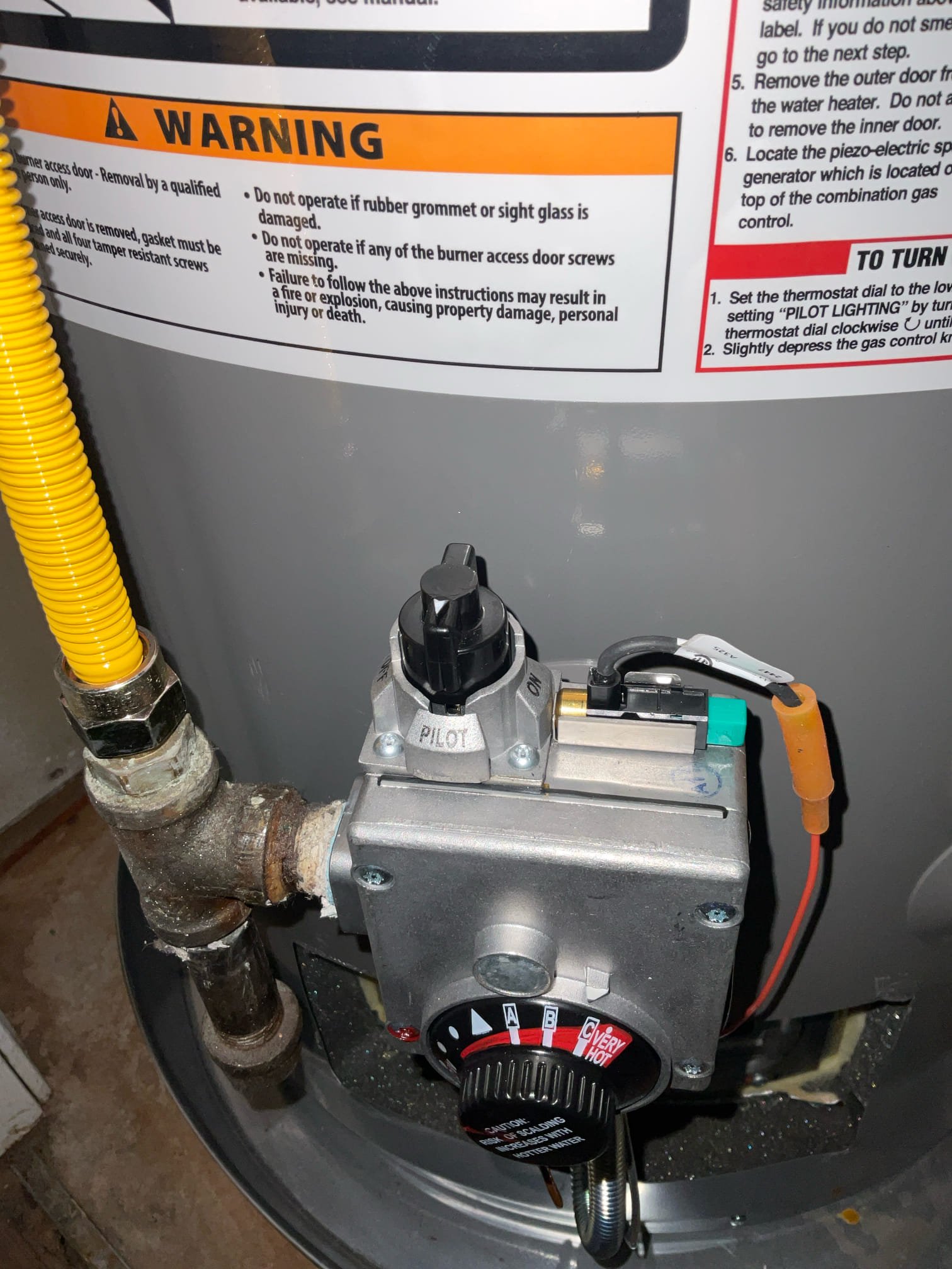 Customer called for no hot water today , arrived found water heater control was left at pilot setting by some contractor was here this morning. We turned to on and water heater fired up no problem 