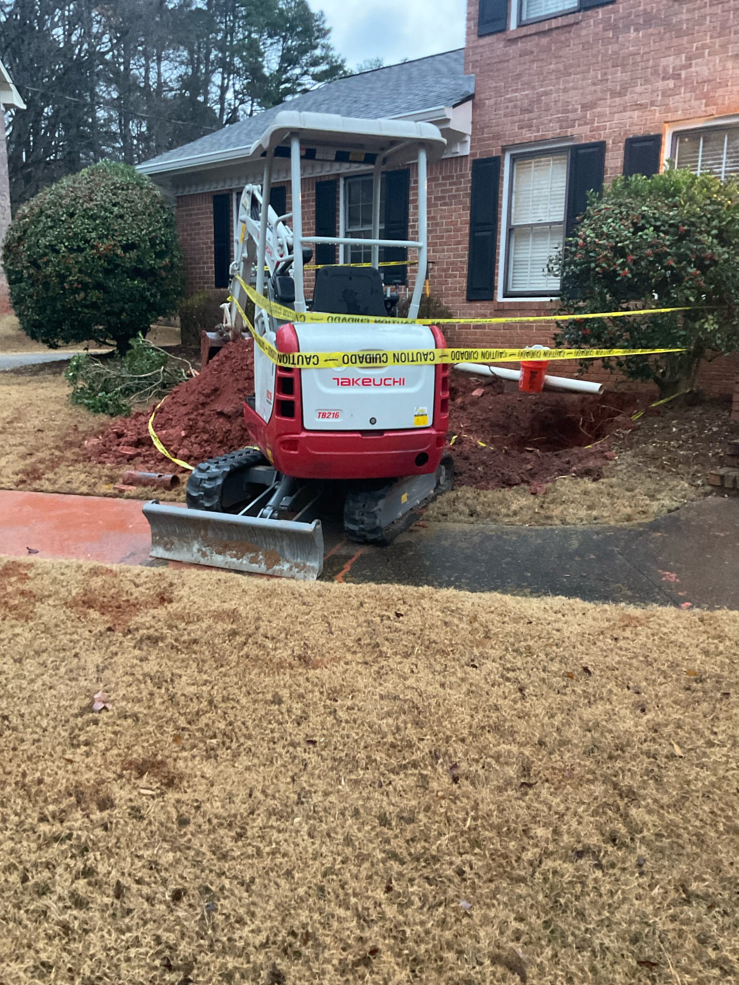 Replaced house sewer line with pvc and new clean outs installed 