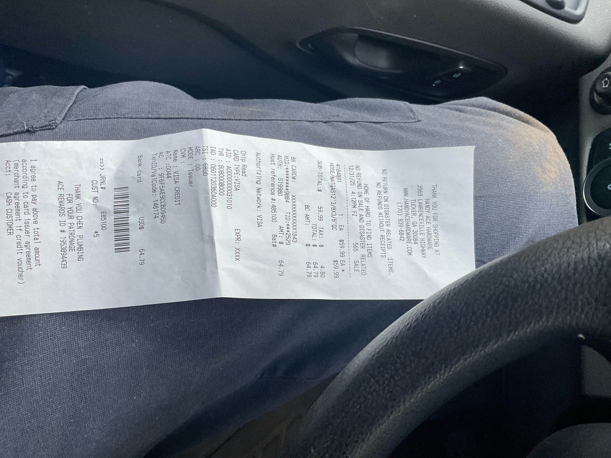 For this job, gas line for the natural gas grill had a hole in the gas line. I could hear it from where I was standing, and I put some bubble solution on it to further identify if that is where the gas leak is coming from the customer said it was somewhere in that area and I was able to locate it didn’t think that we were gonna have to do a gas pressure test to find it because it was after a shut off valve so it would be kind of pointless if we were to do a gas pressure test so therefore it wasn’t needed. I was able to find it and recommended. We just go ahead and replace that supply line with brand new one went and picked one up from Ace Hardware because that is the only place that sells them locally and put it in. Went back with the quick connect and into the grill once complete no leaks tested it after tested the grill after to make sure it lit up the customers all set and no further issues at this time. 