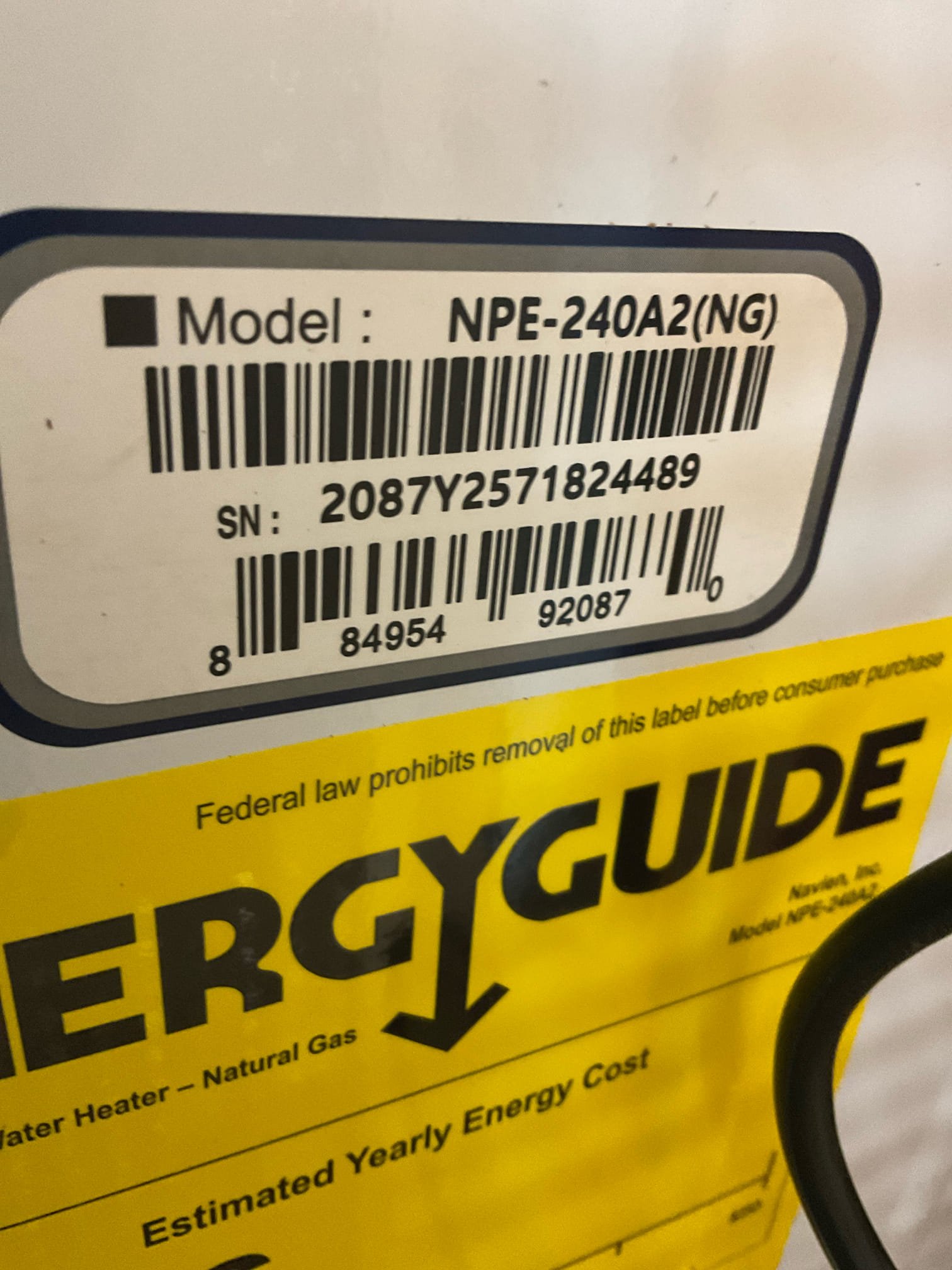 Replaced a old Bosch tankless water with navien npe 240 A2 water heater 