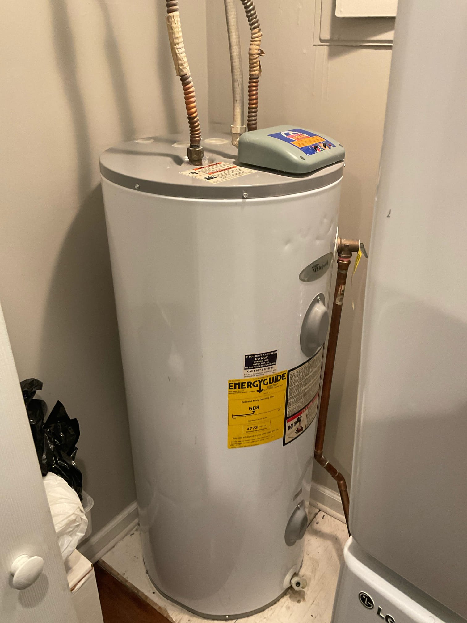 Quoted 40 gal electric water heater replacement today 