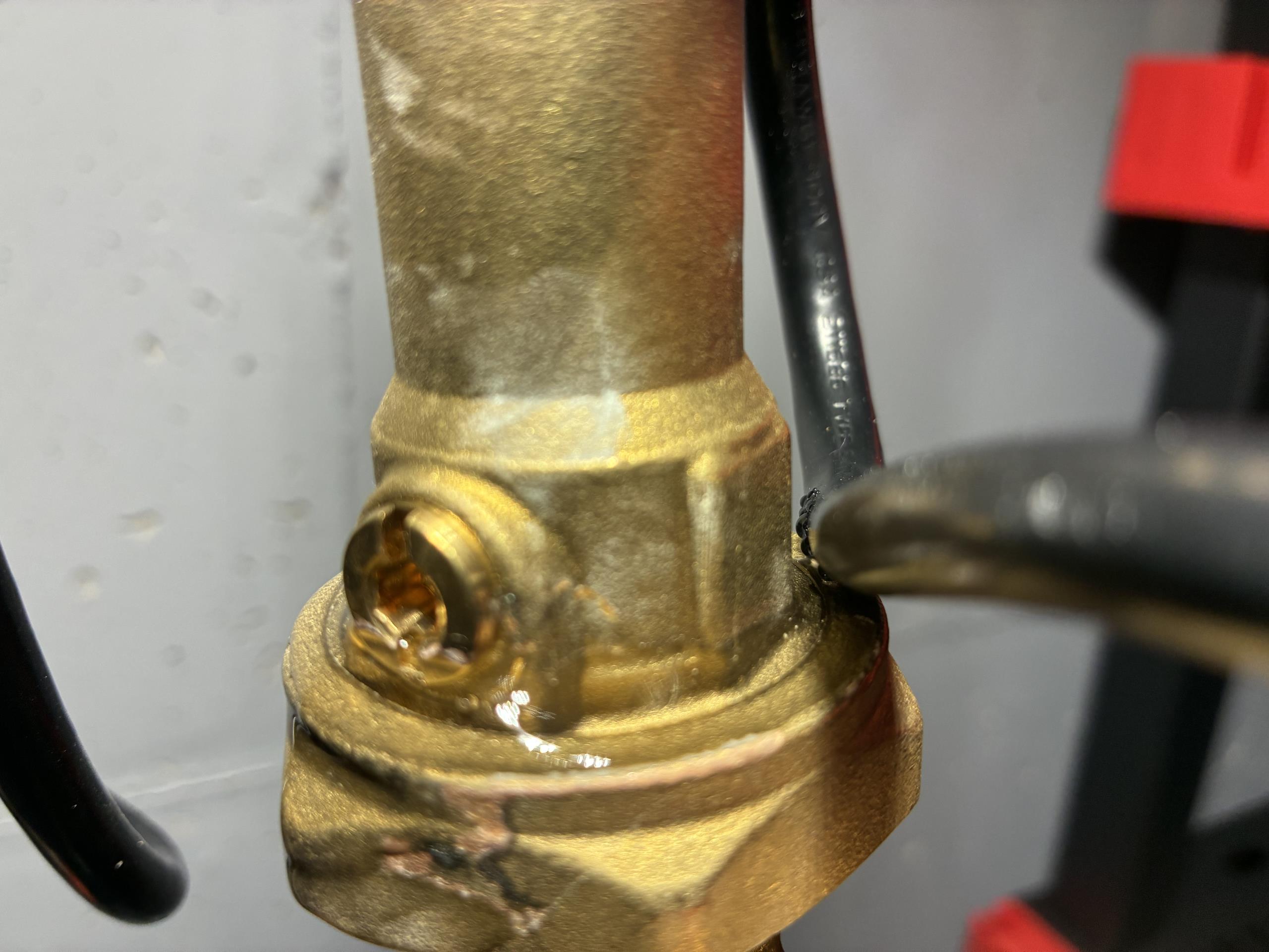 Call for leak near water heater.

Arrived and found that the top union on the recirculating pump was not tightened enough, allowing water to escape.

Water has overflowed the drip pan and spilled on to unfinished floor, and has seeped in to some small spots of drywall. Reliable restoration has been contacted and will be out today to help dry water escape.

While on site, I also advised Wesley that two plumbing upgrades are worth considering to protect the home and provide cleaner water. A moen Flo automatic leak detection device, and a halo whole house water filtration system.