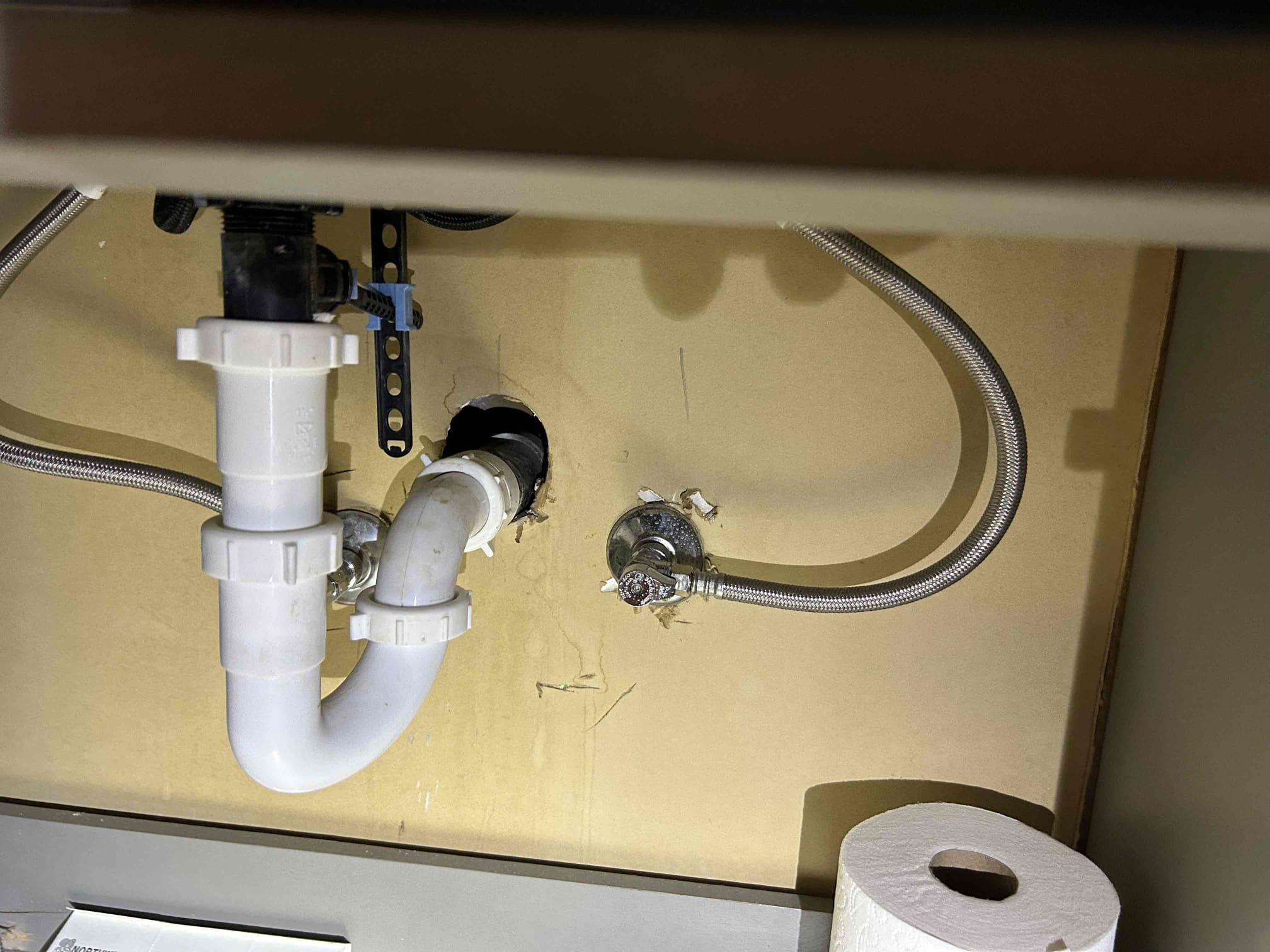 Customer have low water pressure in the master bathroom shower we had came out to take a look at this issue again previous plumber cleaned out the showerhead from all debris however, backed up again with debris, causing the low flow doesn’t seem to be a cartridge issue but more on the long lines of the shower arm, considering it is so long the debris getting stuck in the line, causing calcium buildup, and stale buildup in the shower arm and head. What I recommend is to replace the shower arm in head with a brand new one see if Delta will warranty it if not, buy it and install it.. as for the sewer smell I was unable to smell anything in either bathrooms, the master and or the guest hallway, water closet. I had mentioned if it persists and continues to give us a call back and we will do something else to find the issue.